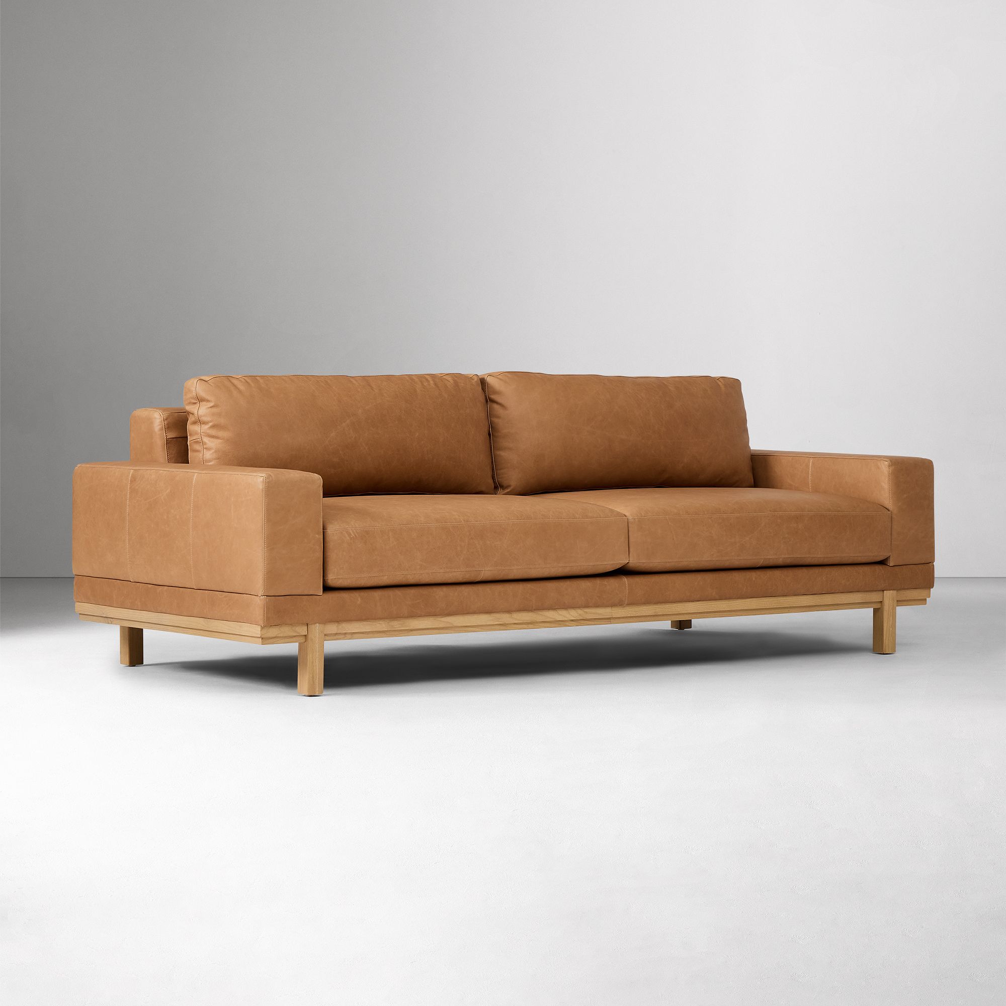 Dewitt Leather Sofa (76"–96") | West Elm