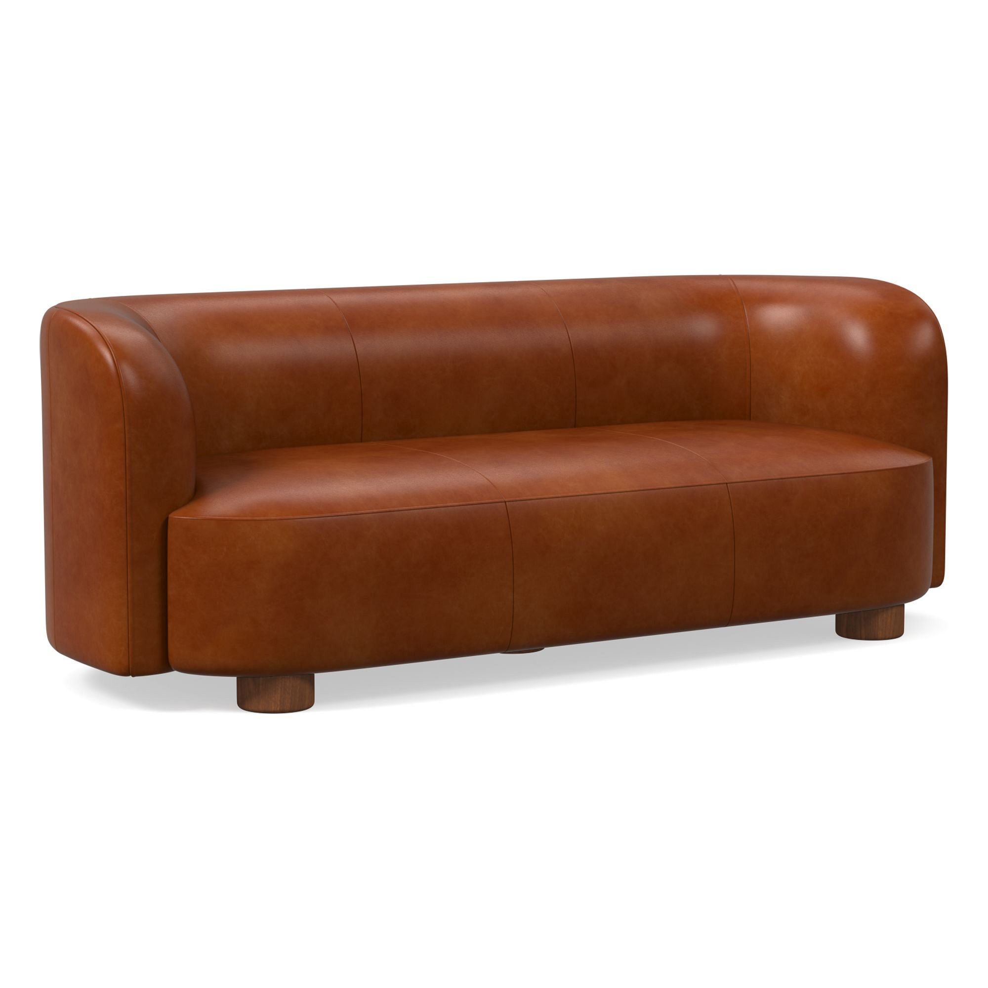 Laurent Leather Sofa (76"–96") | West Elm