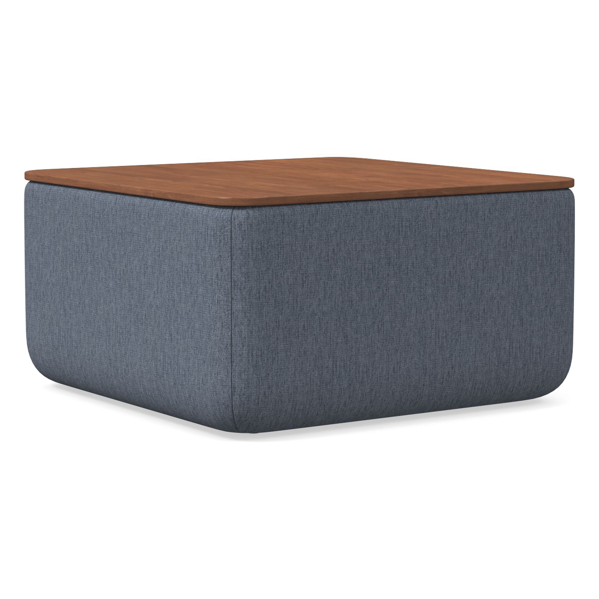 Upholstered Square Storage Ottoman | West Elm