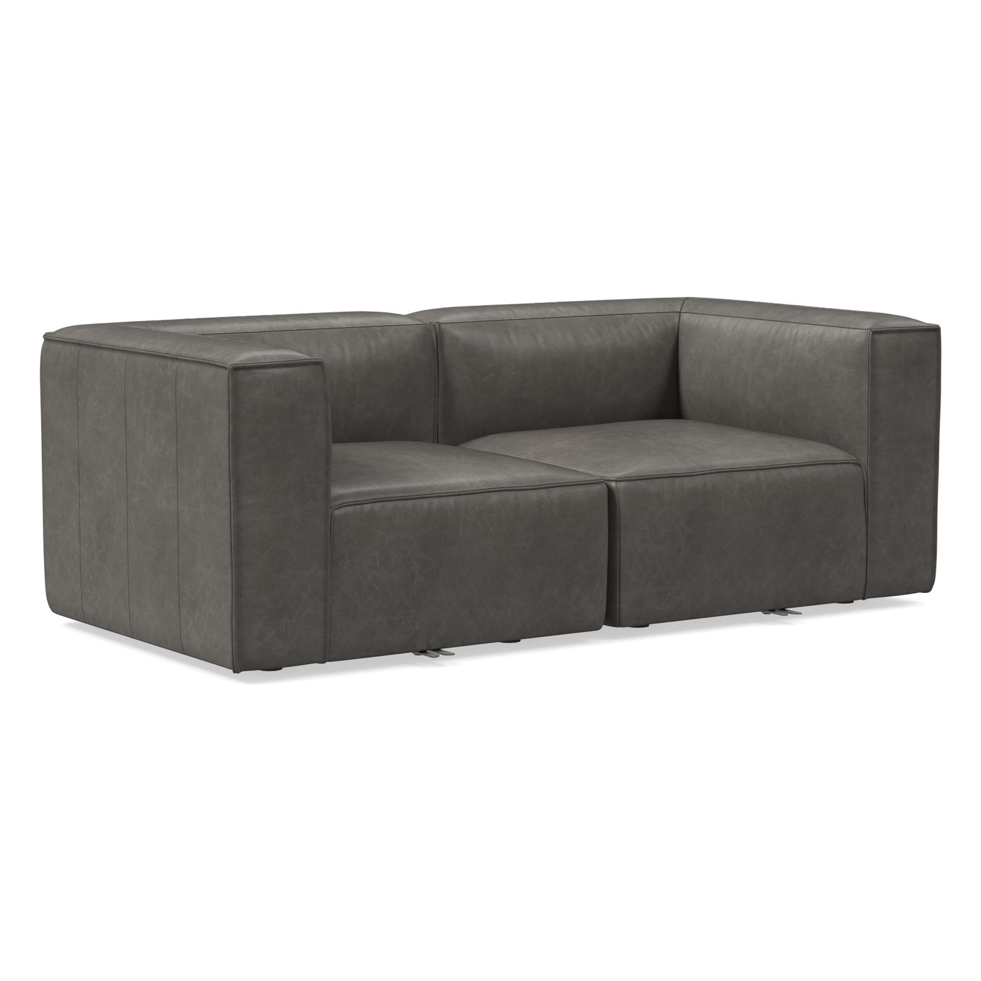 Remi Leather Modular Sofa (72"–108") | West Elm