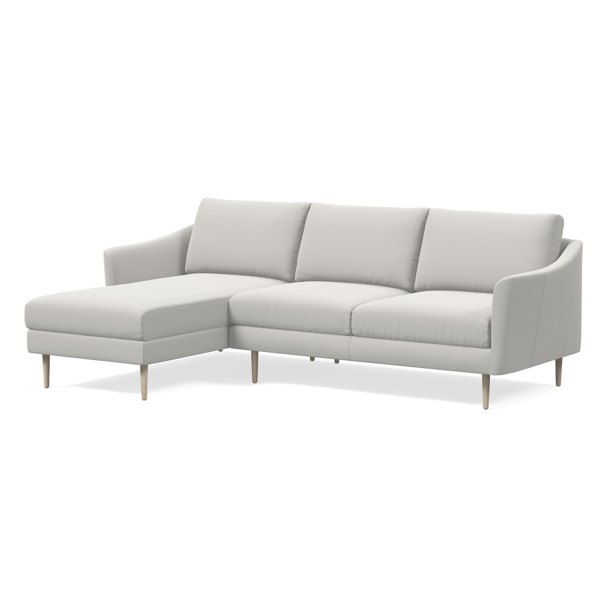 Sloane Leather 2-Piece Chaise Sectional (95.5") | West Elm