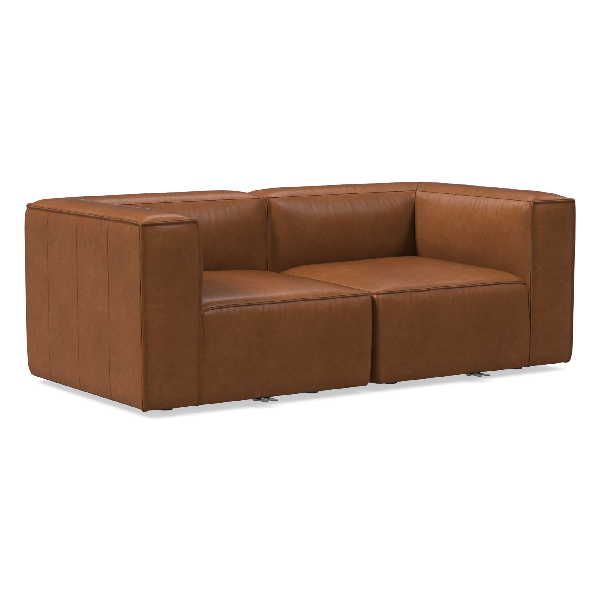 Remi Leather Modular Sofa (72"–108") | West Elm