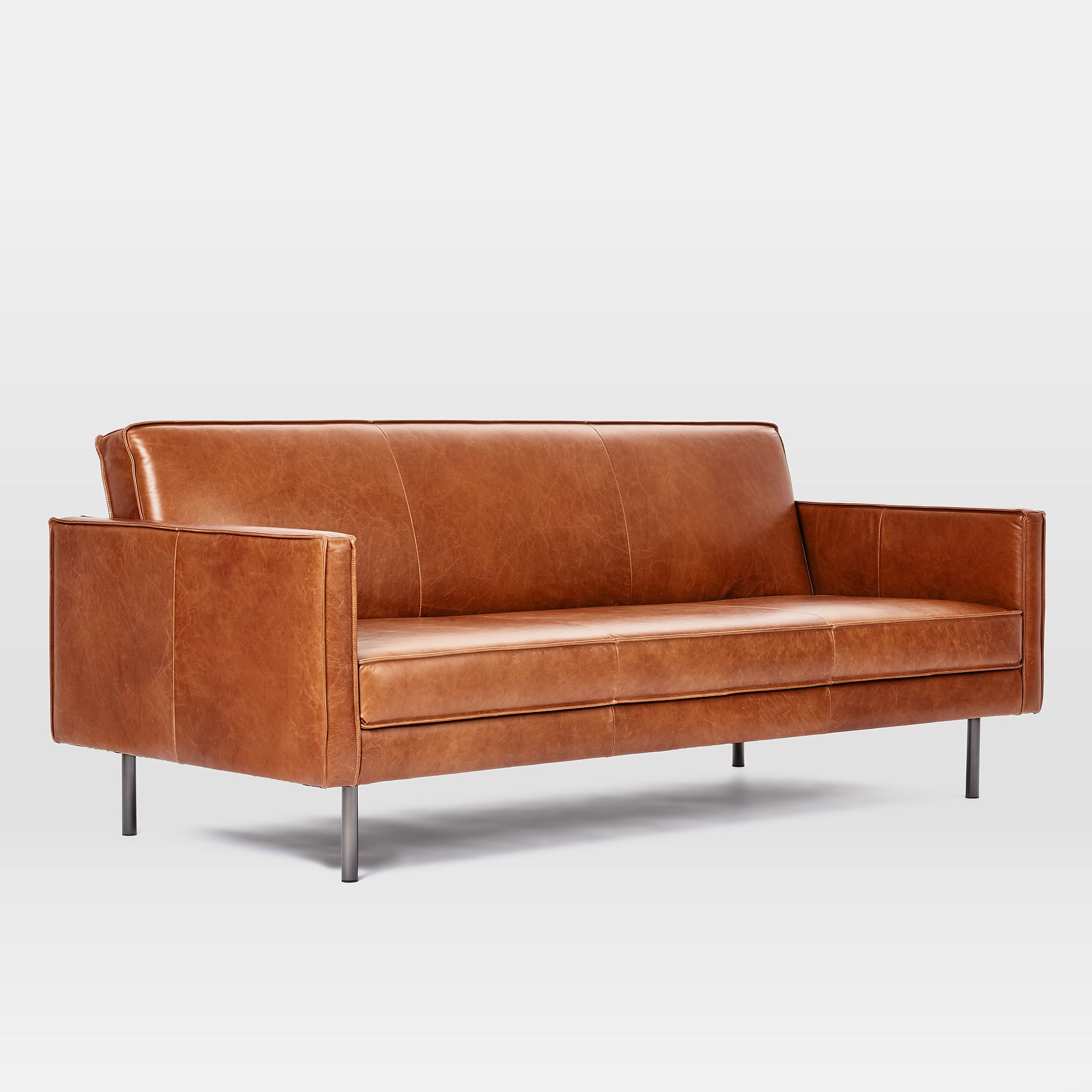 Axel Full Leather Futon (82.5") | West Elm