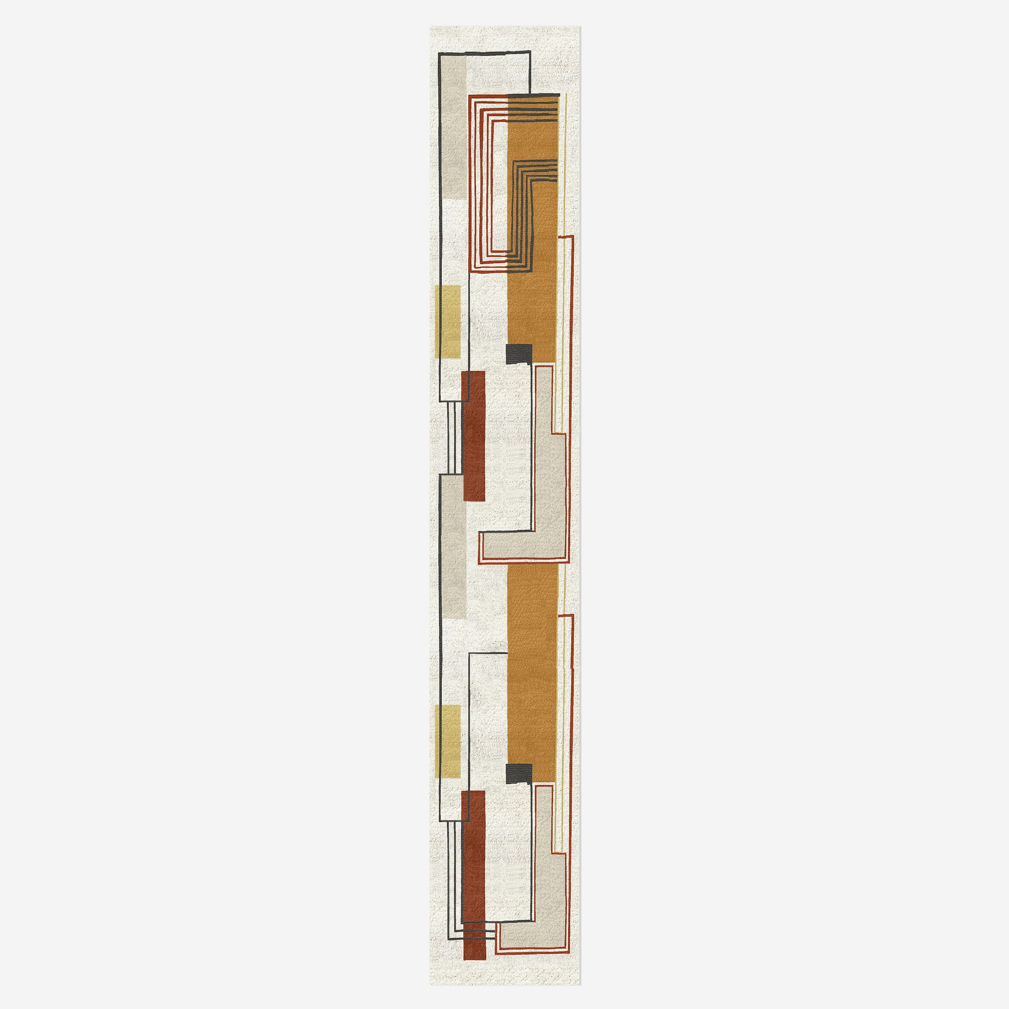 Abstract Lines Wool  Rug | West Elm