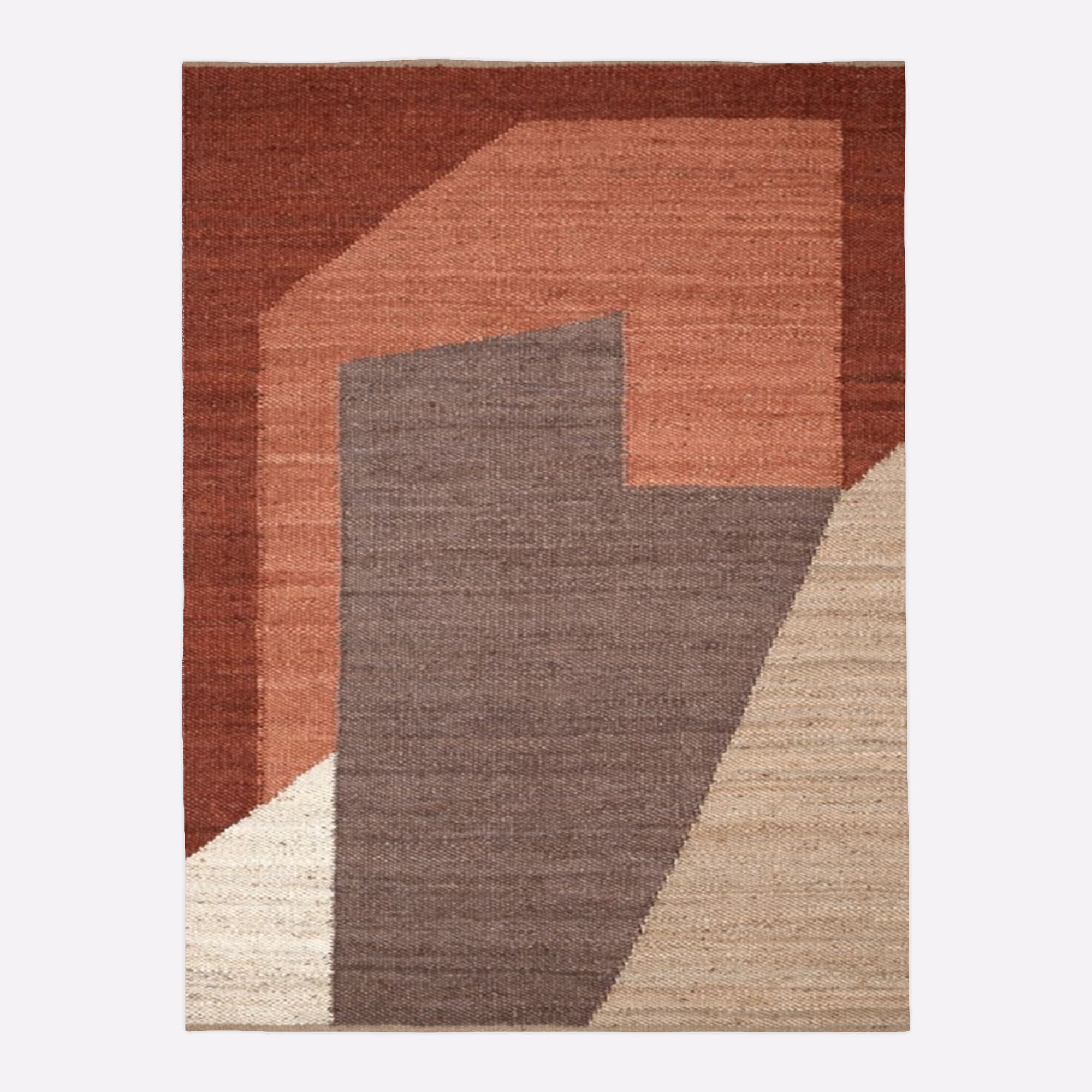 Angled Modern Form Jute Rug | West Elm