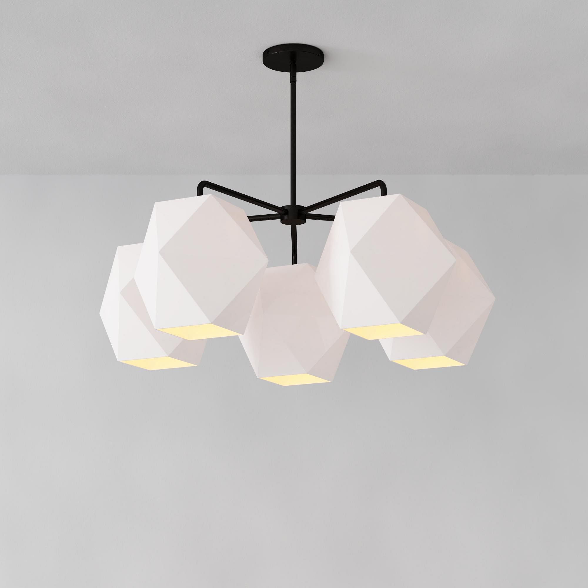 Sculptural -Light Faceted Chandelier | West Elm