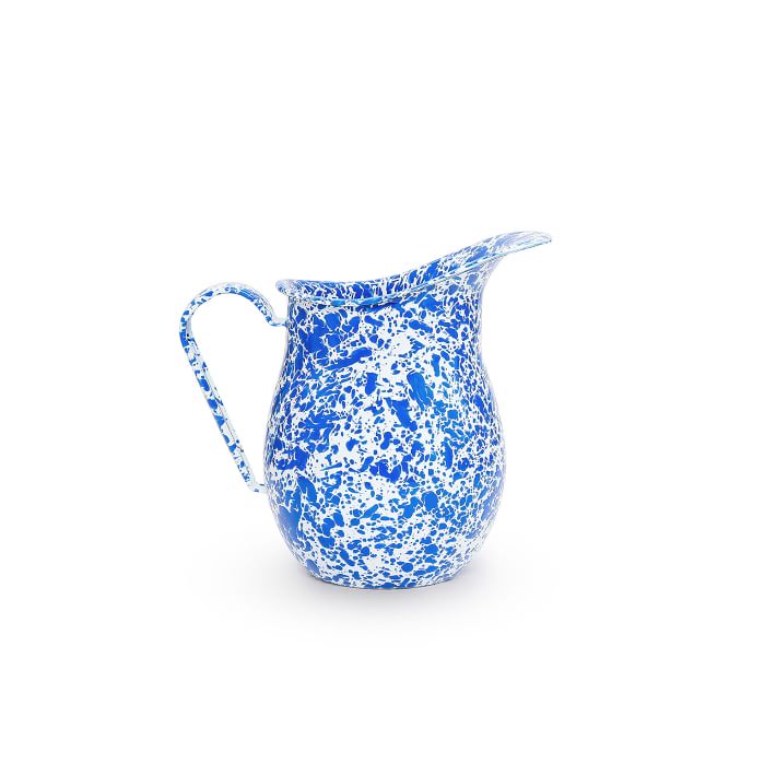 Crow Canyon Marble Splatter Pitcher - Blue