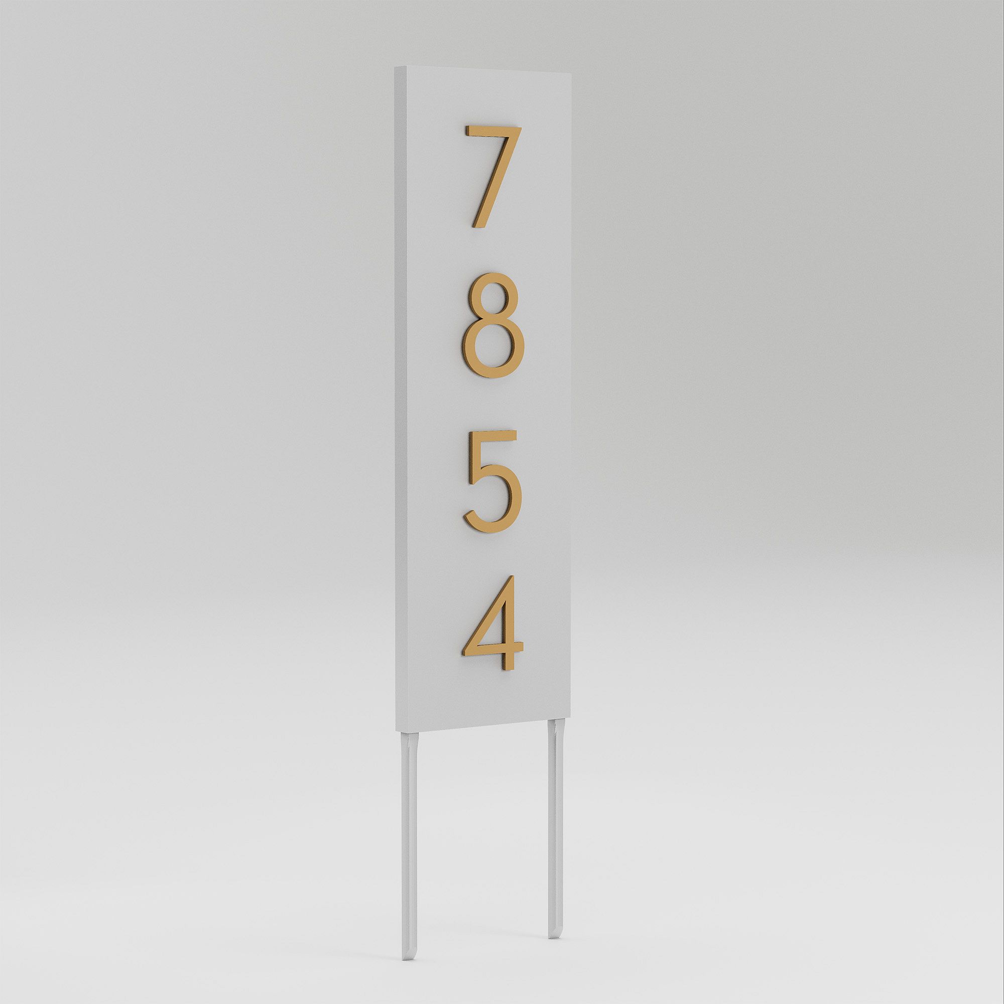 Post & Porch Vertical Home Yard Sign with Magnetic Numbers | West Elm