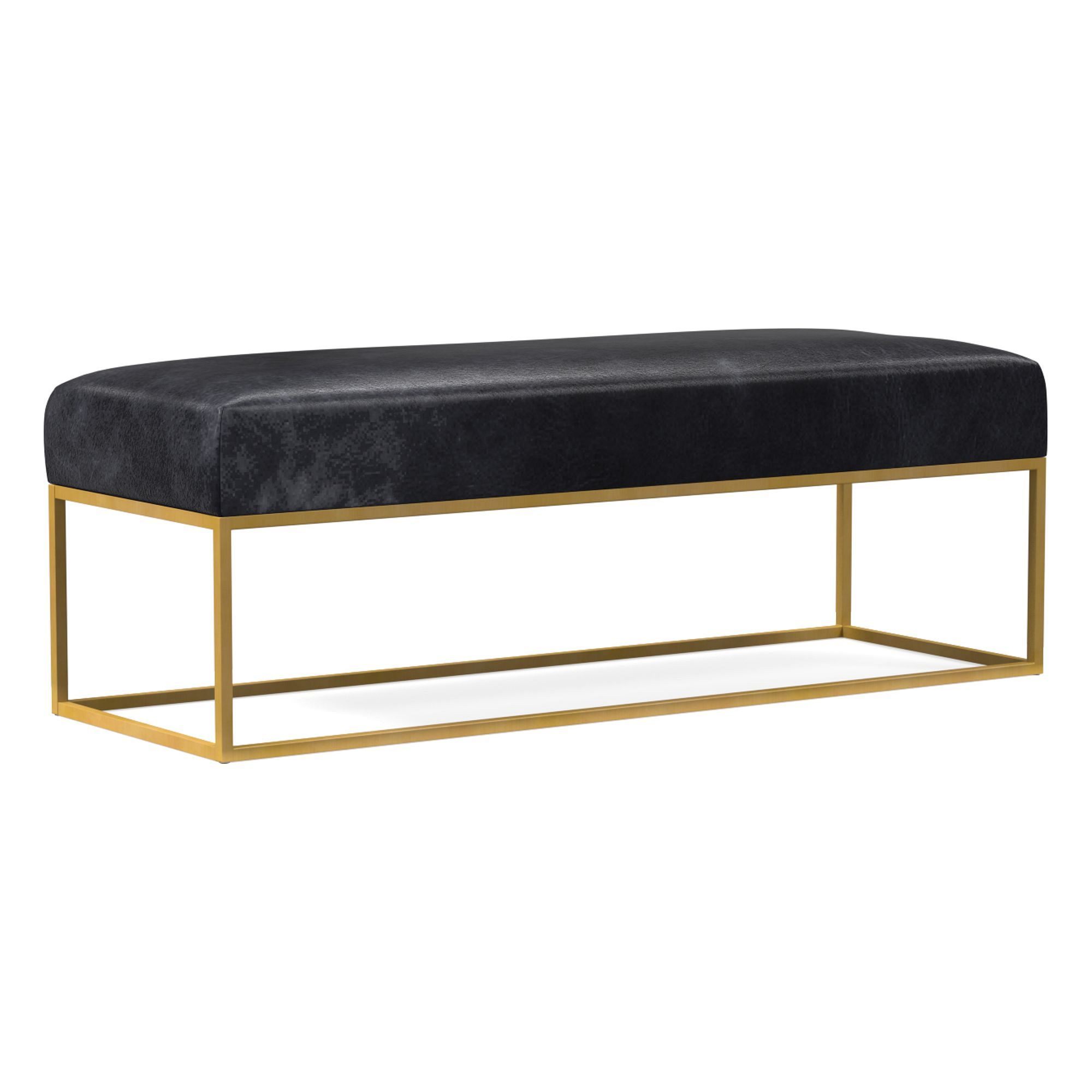 Box Frame Leather Bench | West Elm