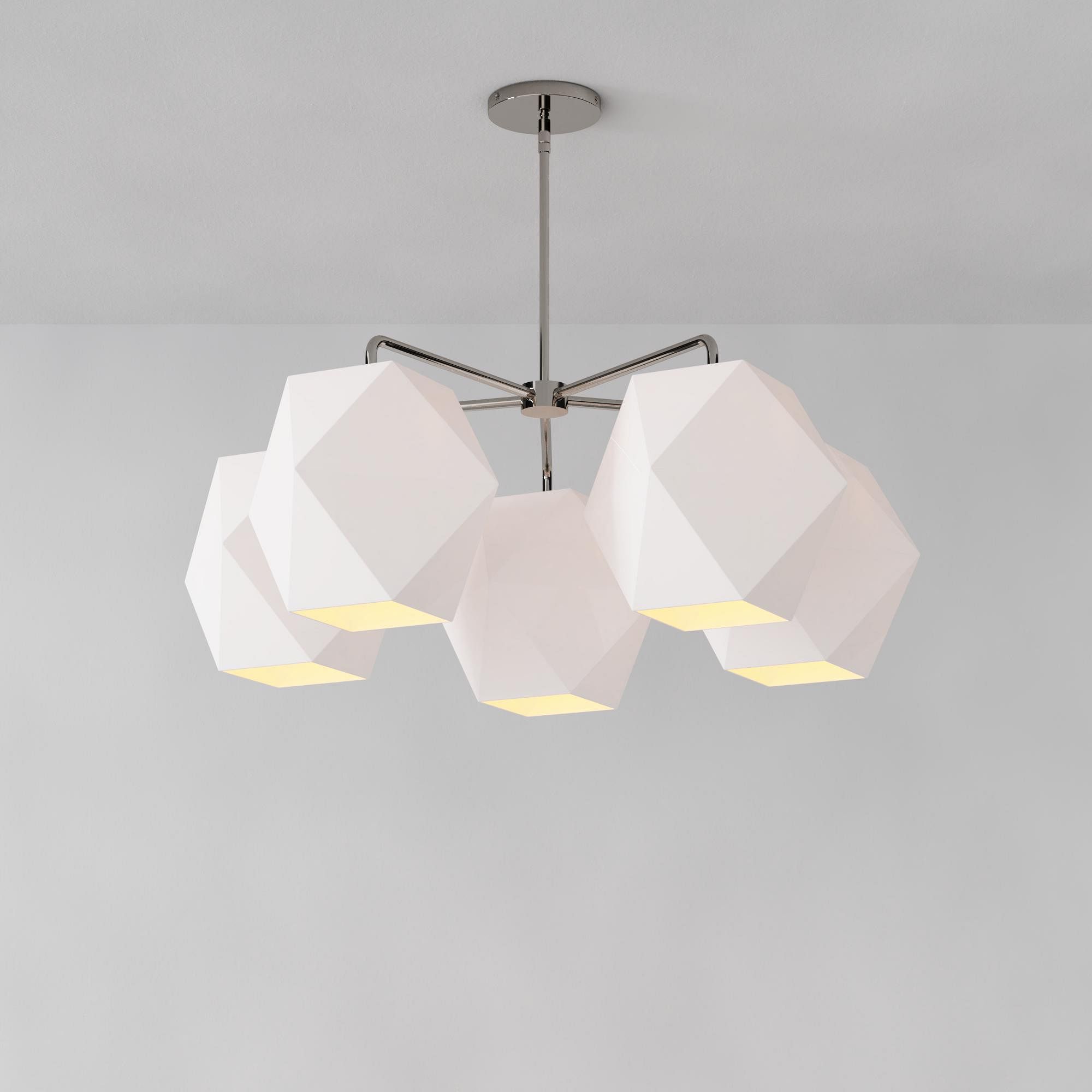 Sculptural -Light Faceted Chandelier | West Elm