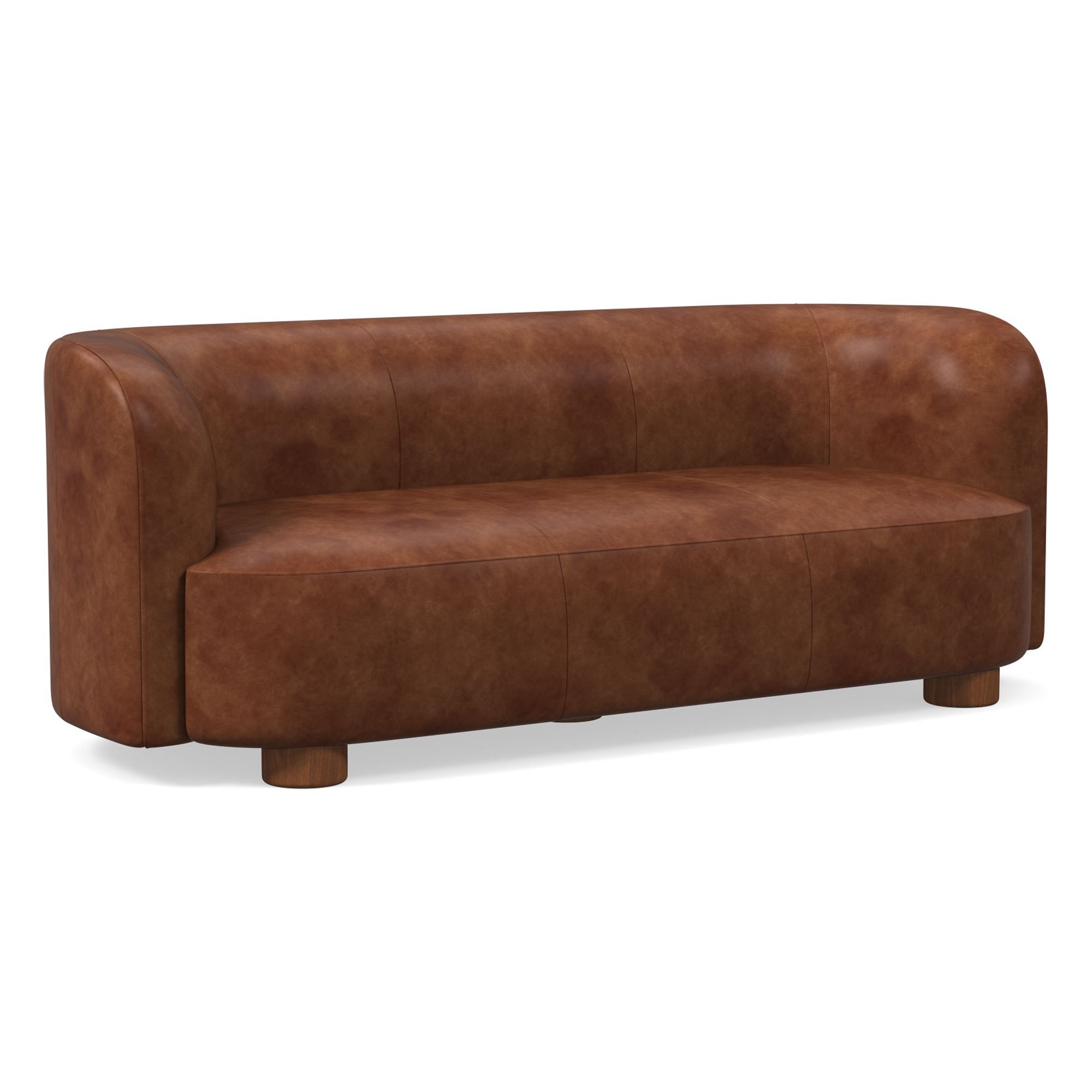 Laurent Leather Sofa (76"–96") | West Elm