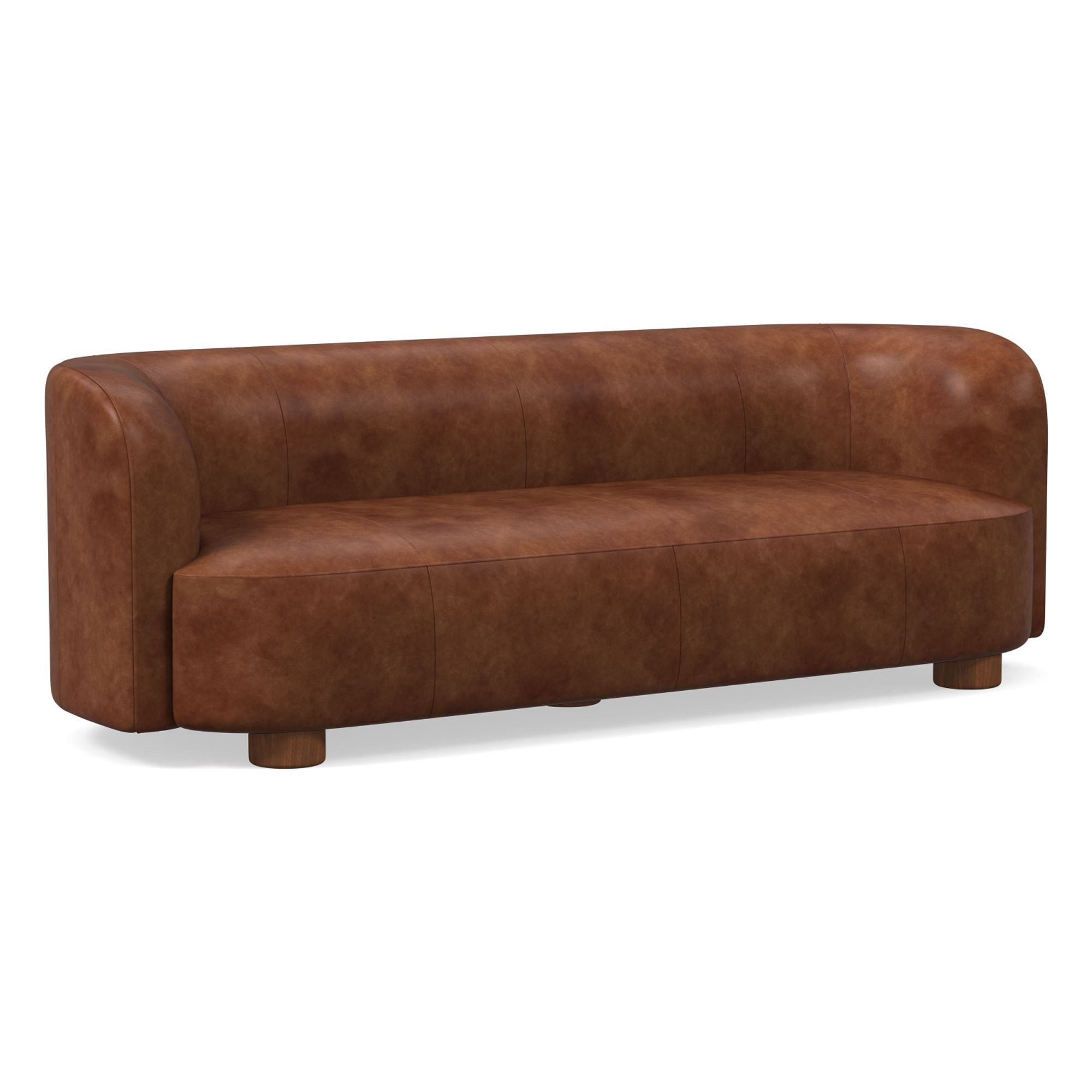 Laurent Leather Sofa (76"–96") | West Elm