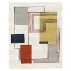 Abstract Lines Wool  Rug