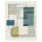 Abstract Lines Wool  Rug