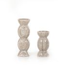 Kivu Marble Pillar Candle Holders (Set of 2)