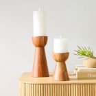 Pure Wood Pillar Candle Holders