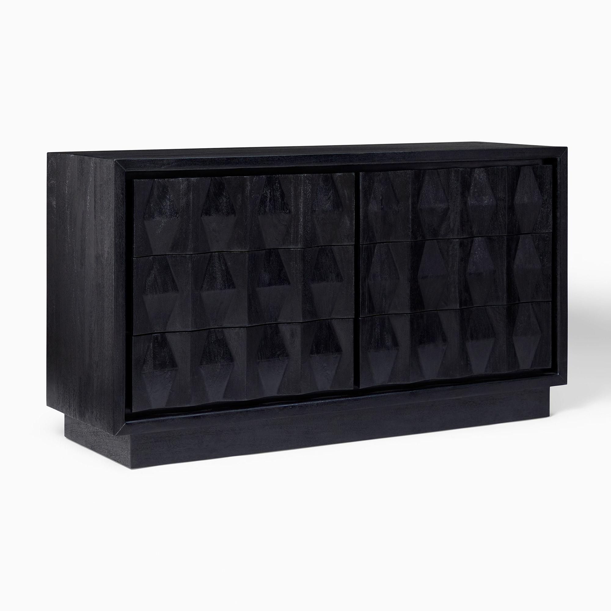 Alt image 8 for Carved Pattern 6-Drawer Dresser (62&quot;)