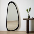 Mid-Century Asymmetrical Wood Floor Mirror