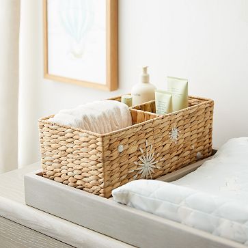 Baby changing table basket best sale