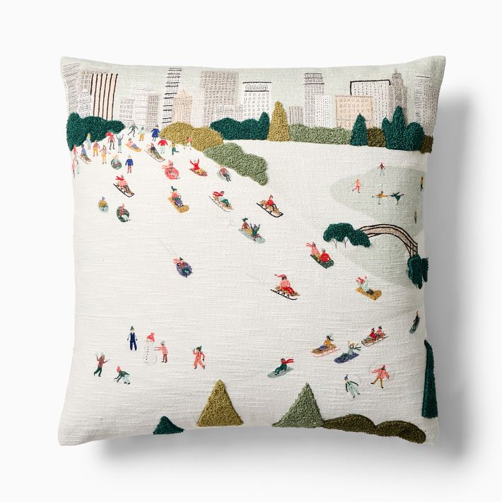 Winter Activities Pillow Cover