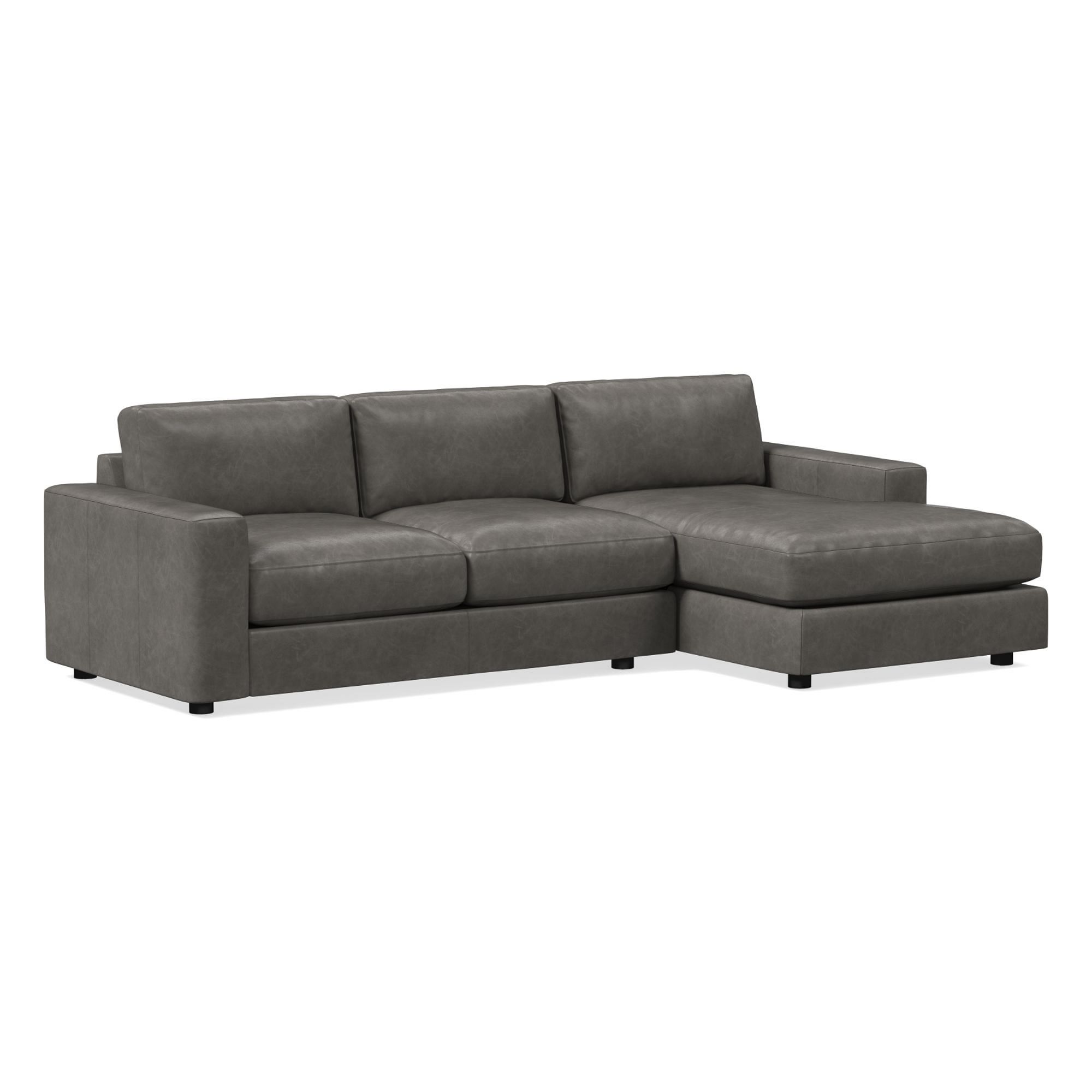 Urban Leather 2 Piece Chaise Sectional | Sofa With West Elm