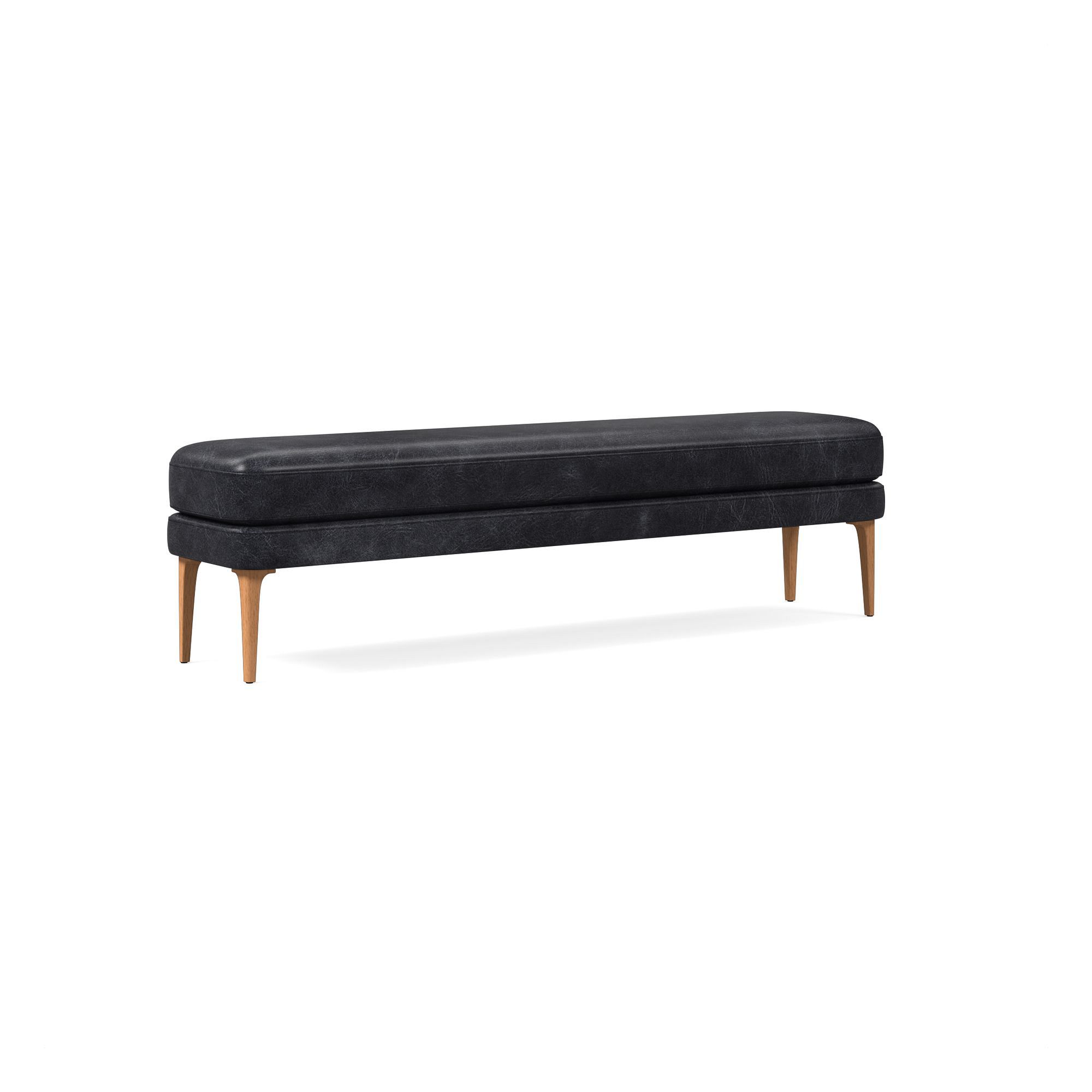 Auburn Leather Bench | West Elm