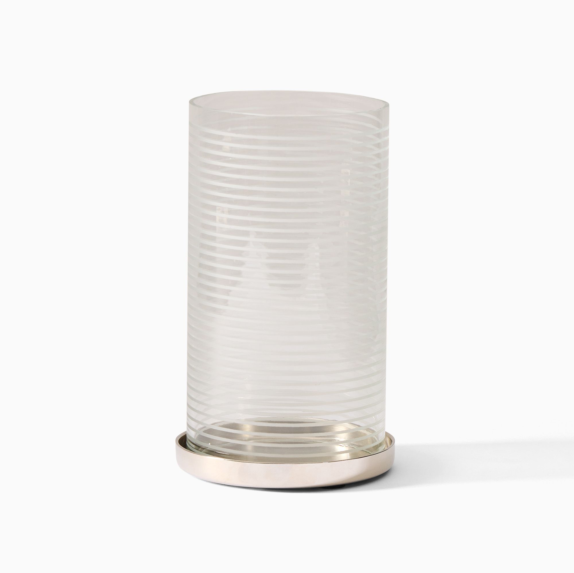 Billy Cotton Modern Metal Glass Hurricane | West Elm