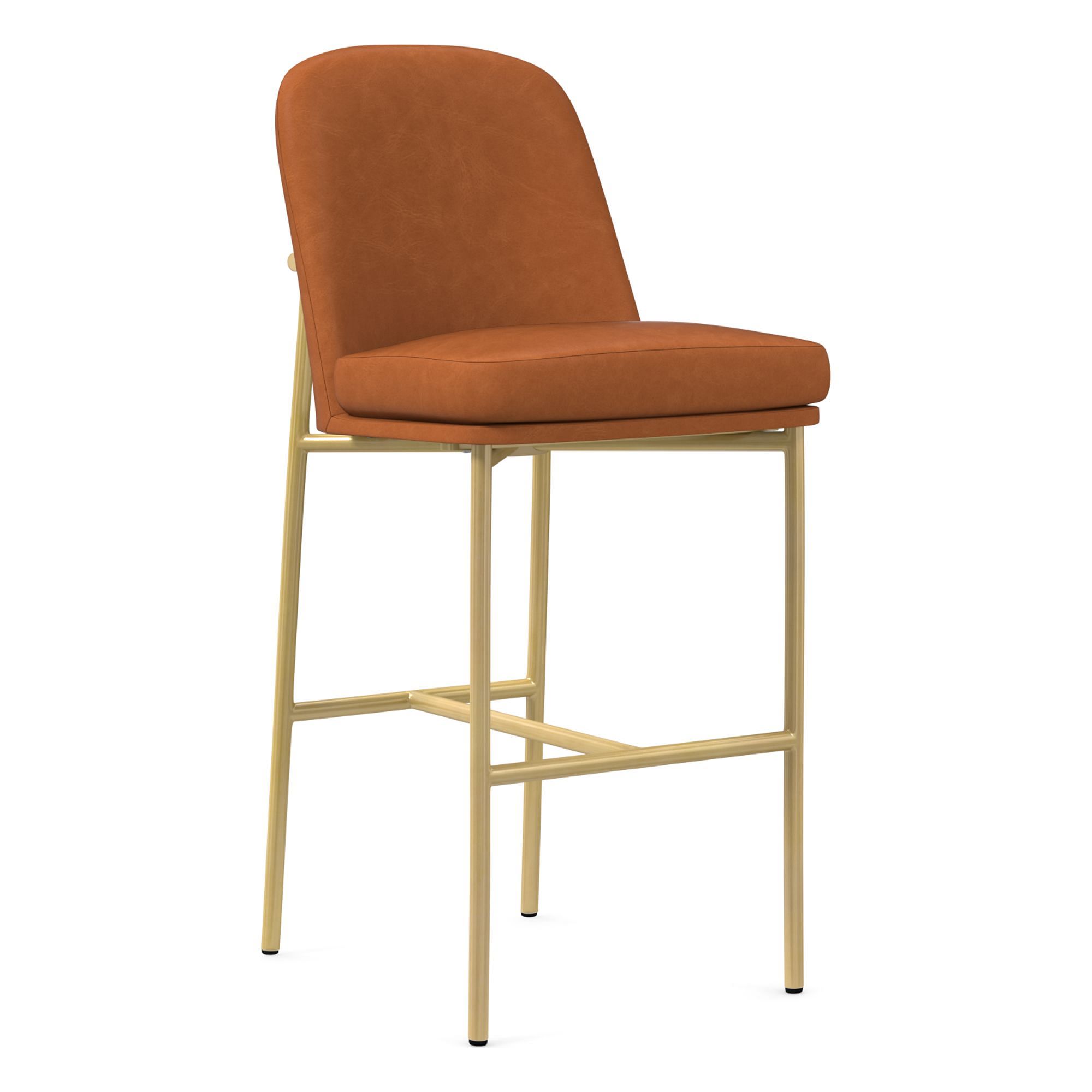 Jack Metal Frame Leather Bar & Counter Stools | West Elm