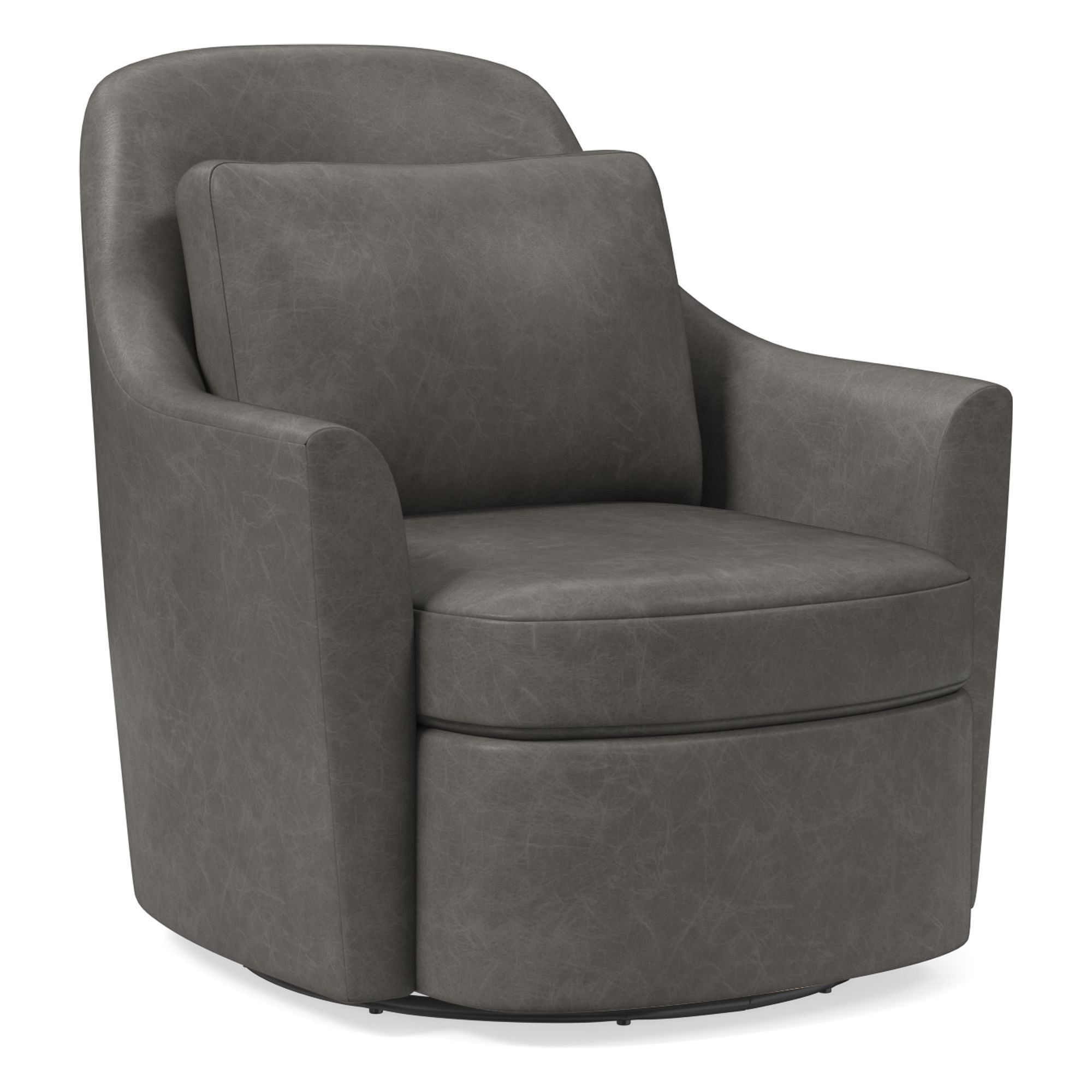 Dallas Leather Swivel Chair | West Elm