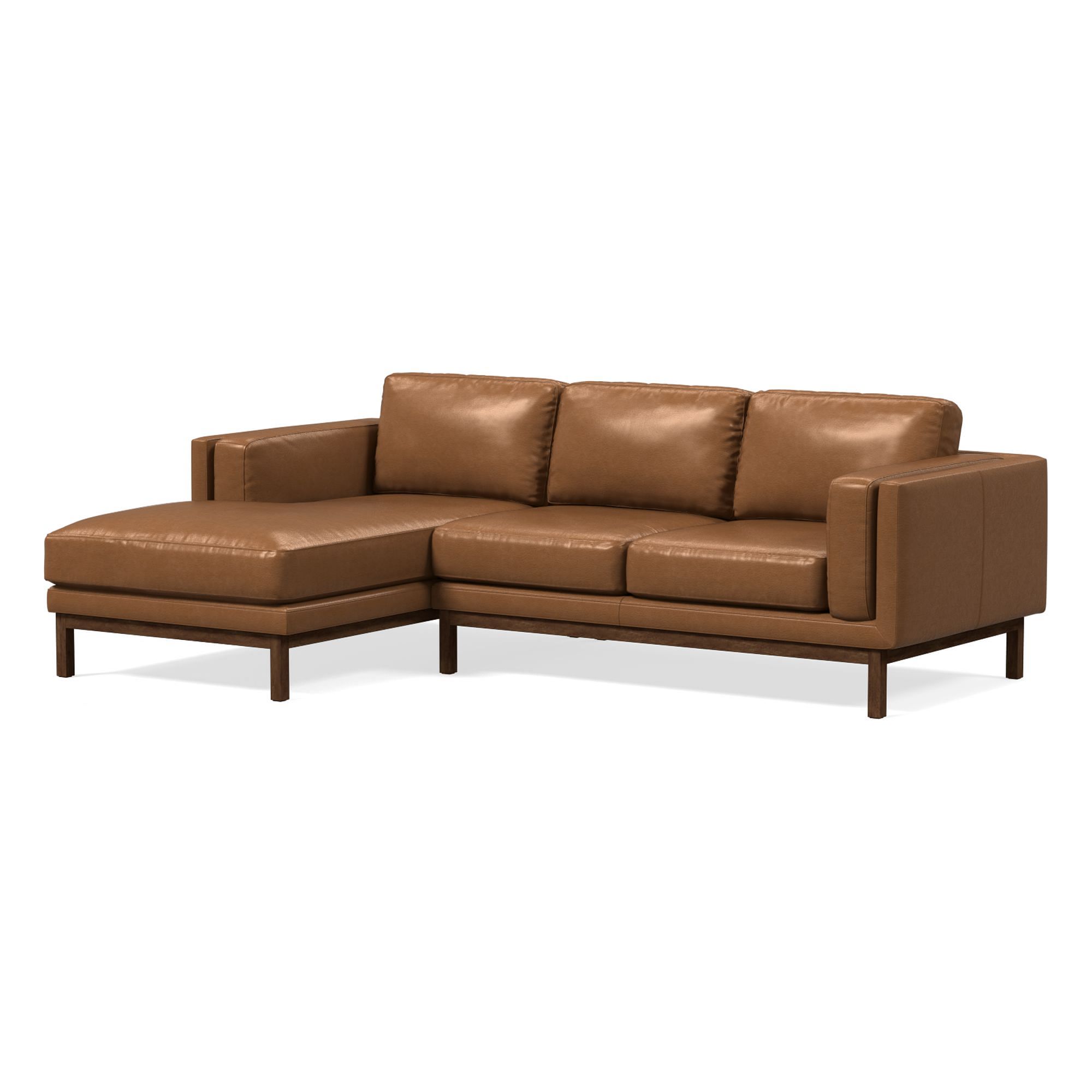 Dekalb 2 Piece Leather Sectional Sofa | With Chaise West Elm