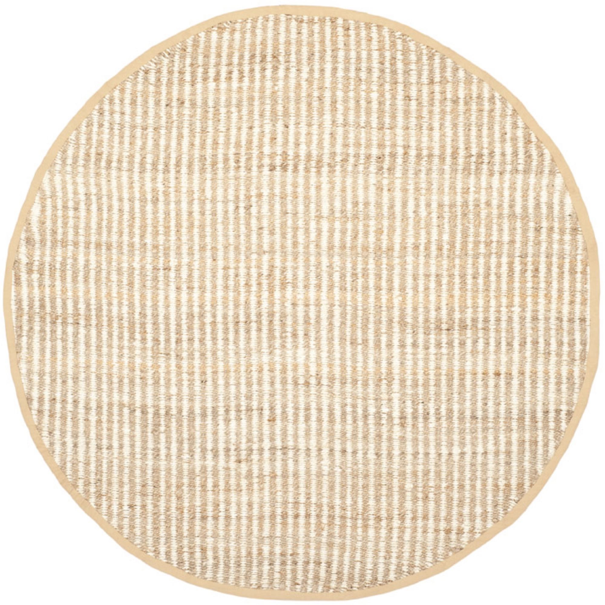 Washed Stripes Jute Rug, 5x8Natural/Ivory