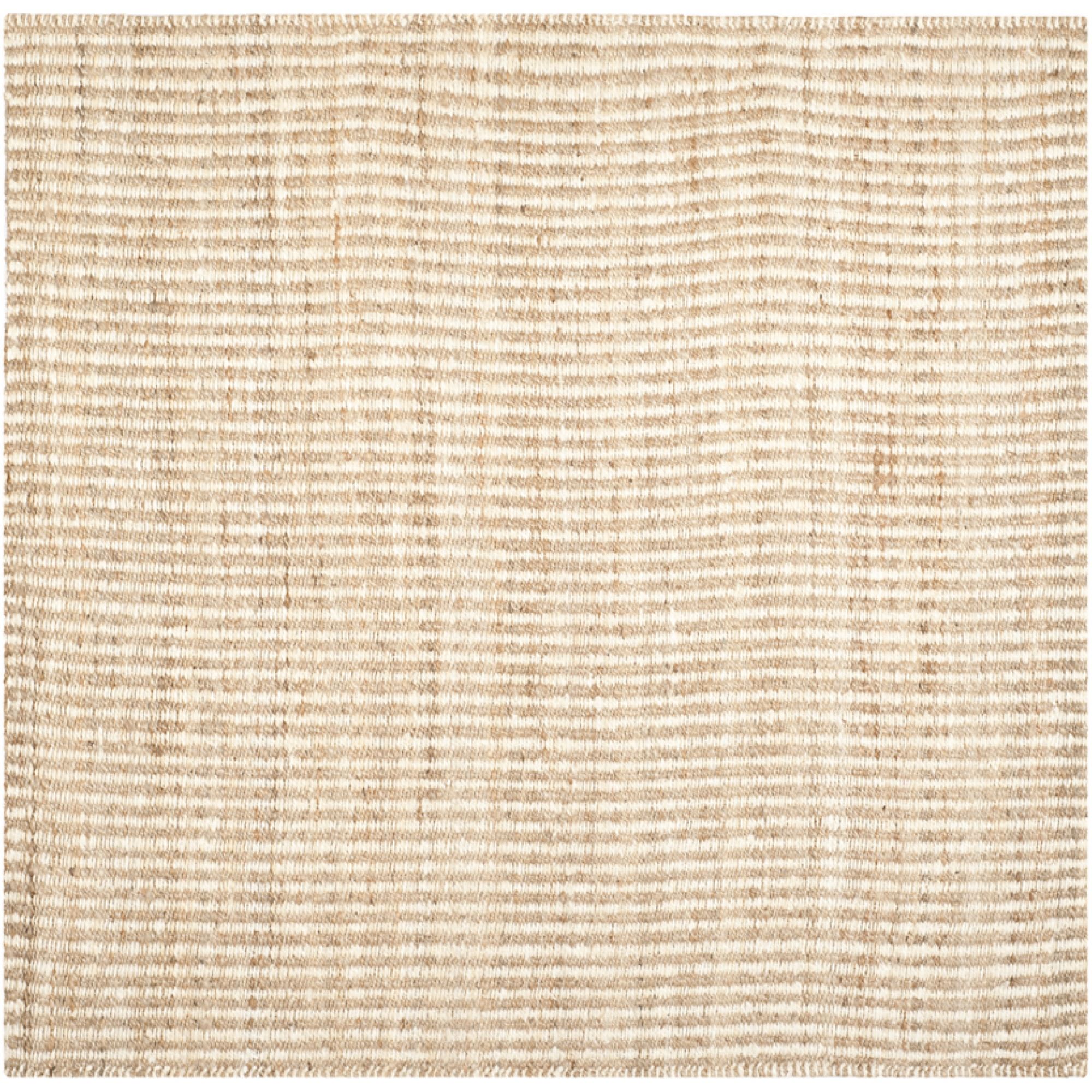 Washed Stripes Jute Rug, 5x8Natural/Ivory