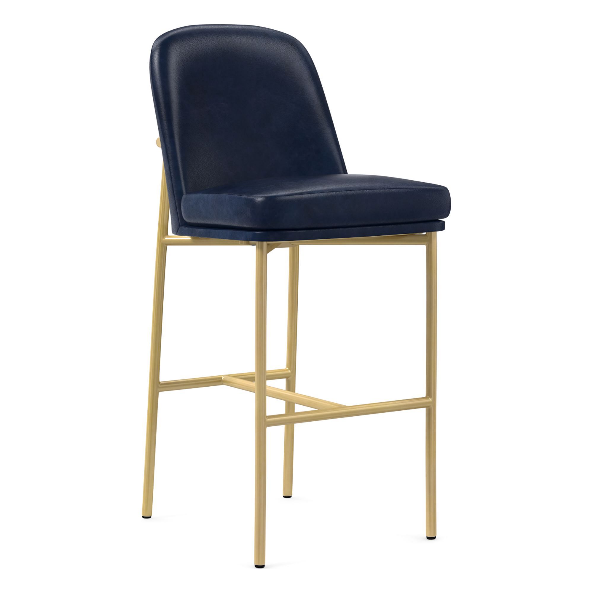 Jack Metal Frame Leather Bar & Counter Stools | West Elm