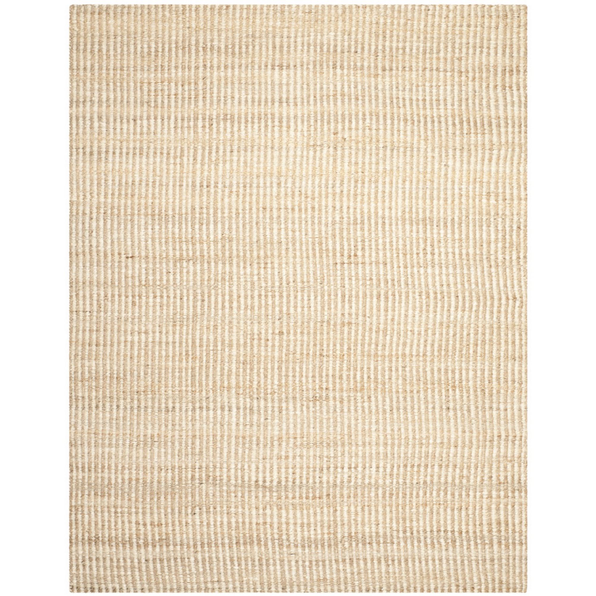 Washed Stripes Jute Rug, 5x8Natural/Ivory