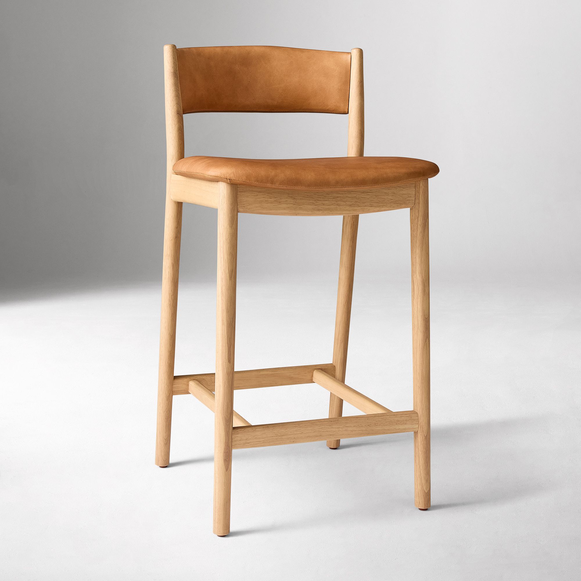 Marcus Samuelsson Leather Counter Stool | West Elm