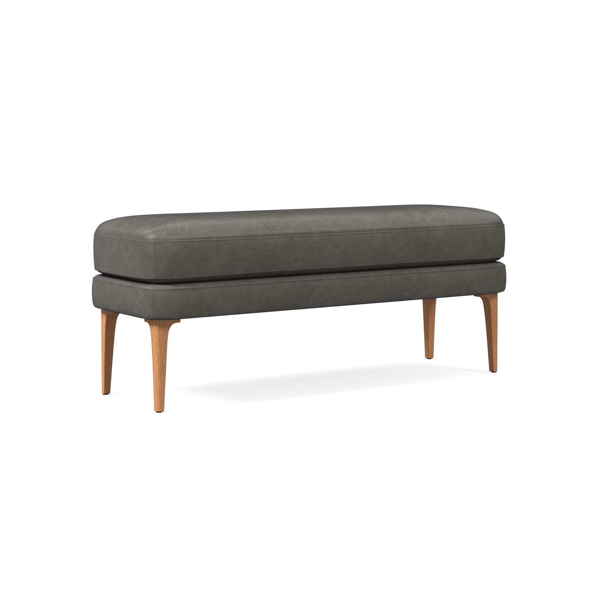 Auburn Leather Bench | West Elm