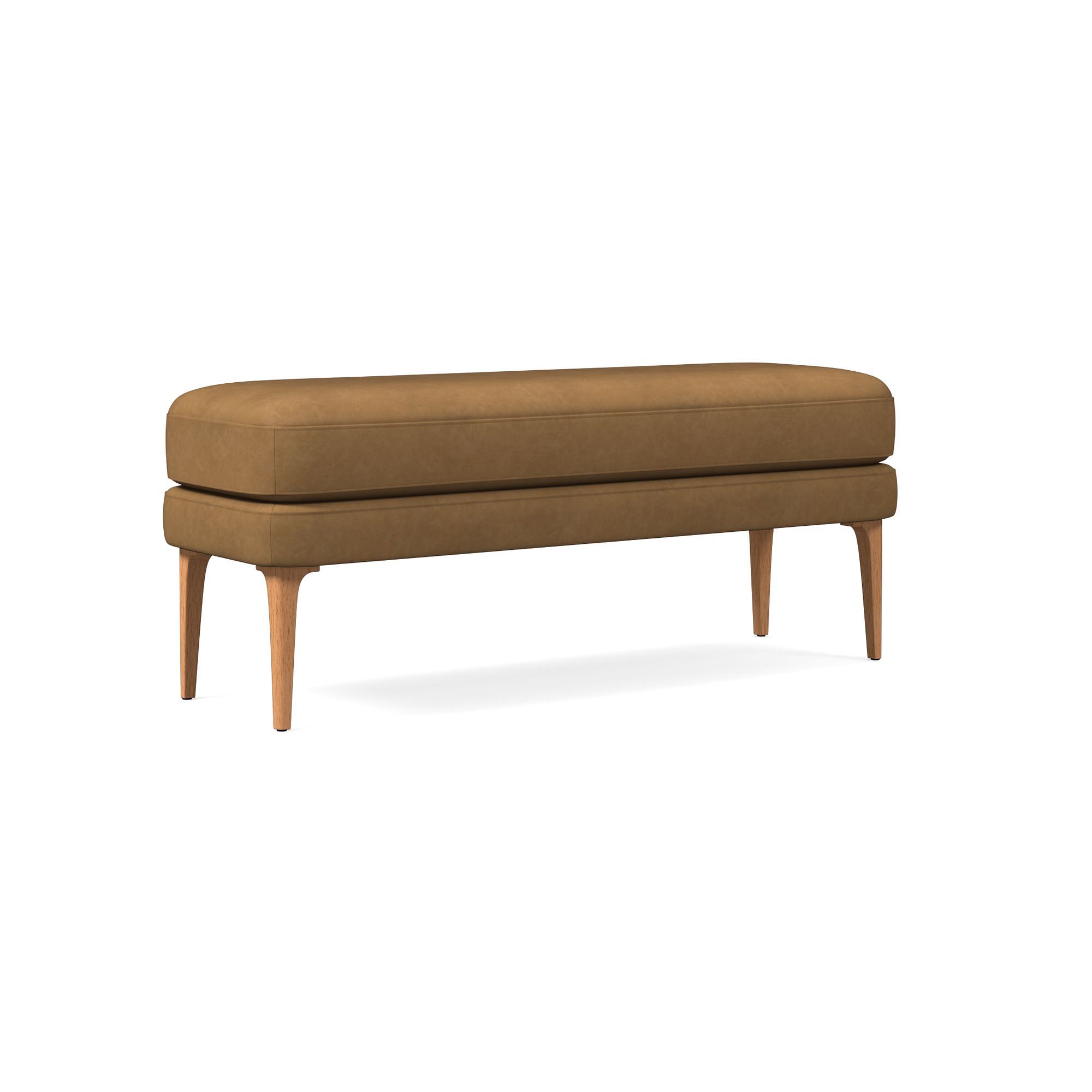 Auburn Leather Bench | West Elm