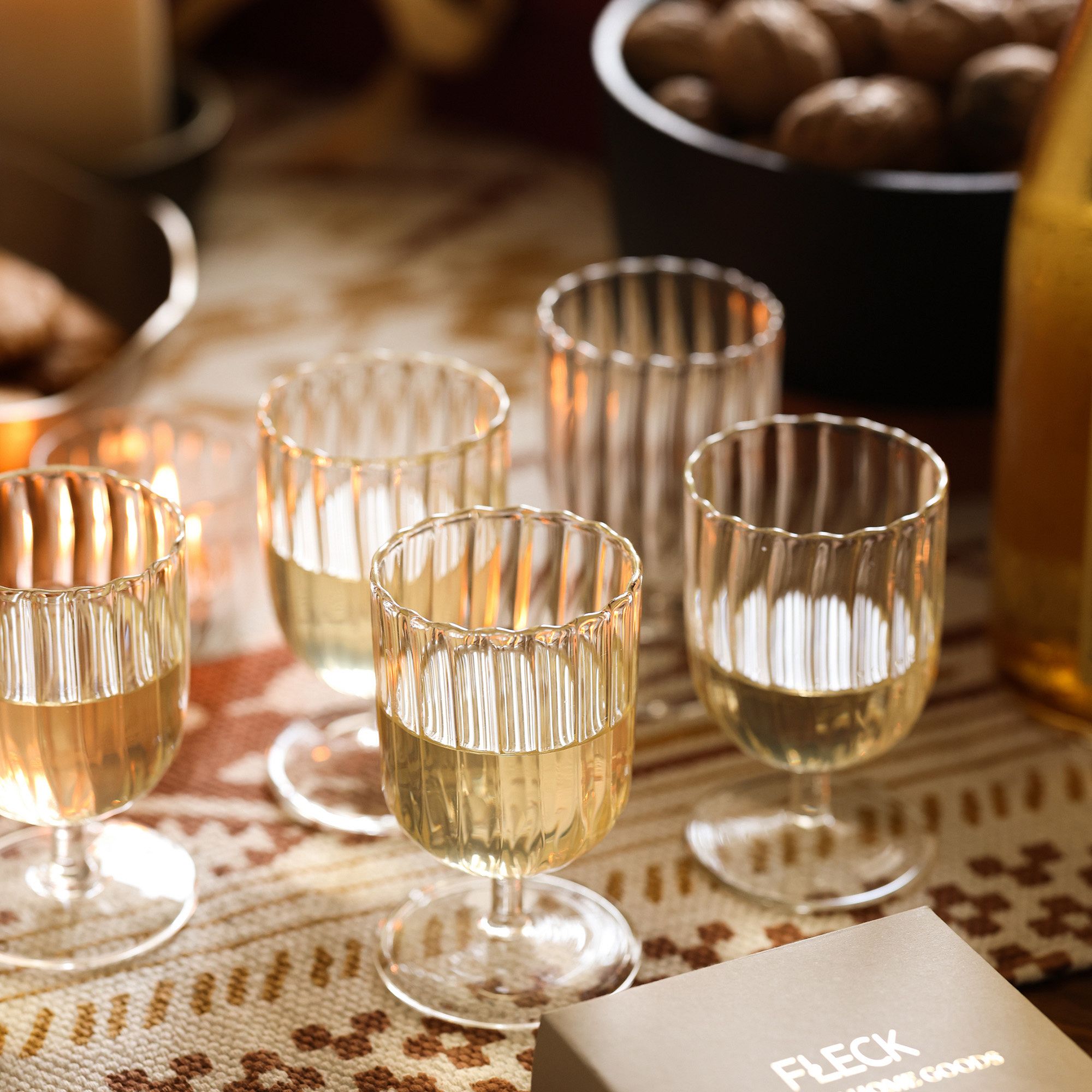 Fleck Kira Wine Glasses (Set of 4) | West Elm