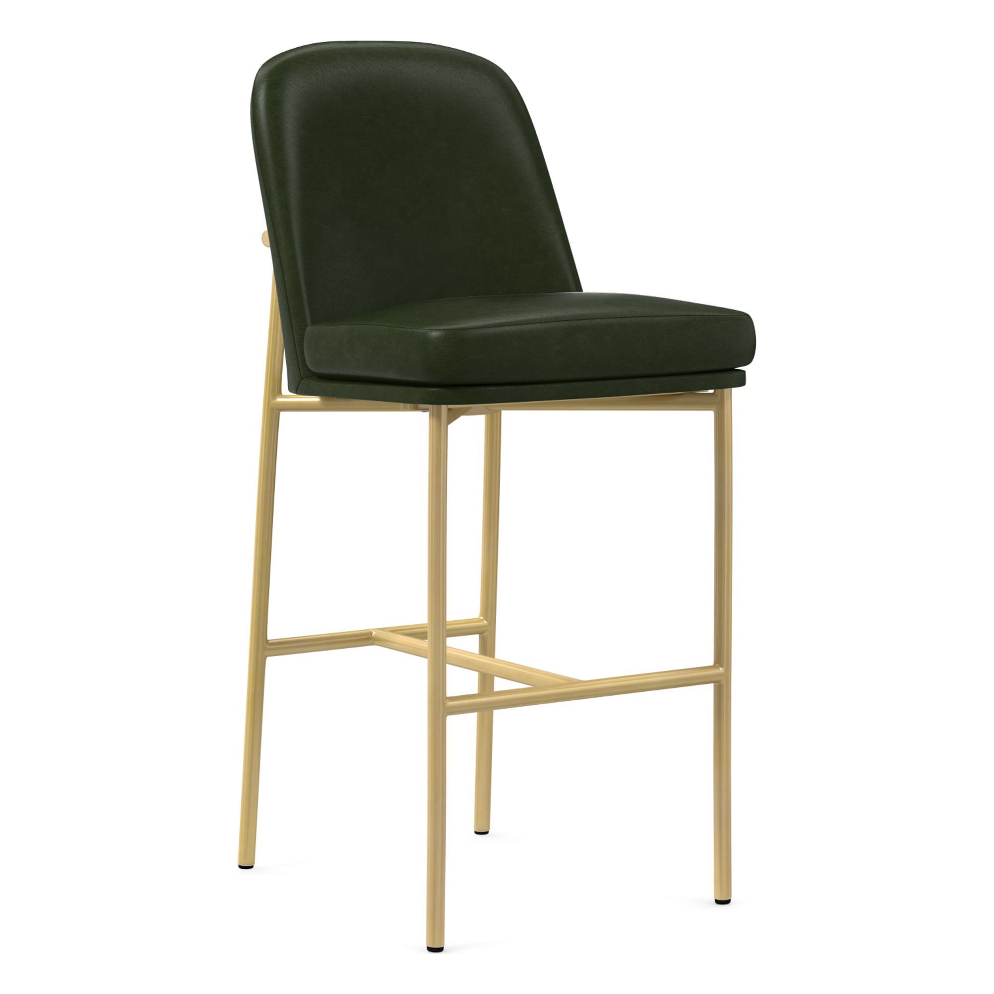 Jack Metal Frame Leather Bar & Counter Stools | West Elm