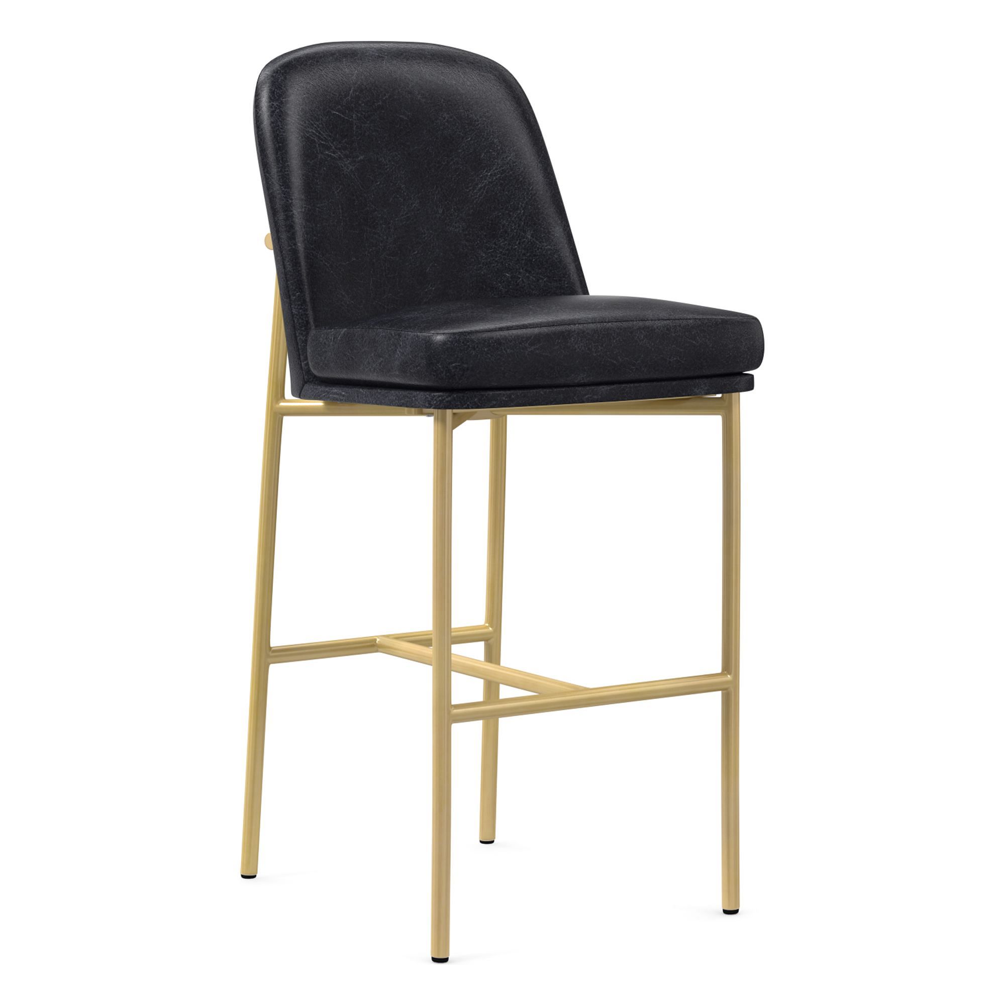 Jack Metal Frame Leather Bar & Counter Stools | West Elm