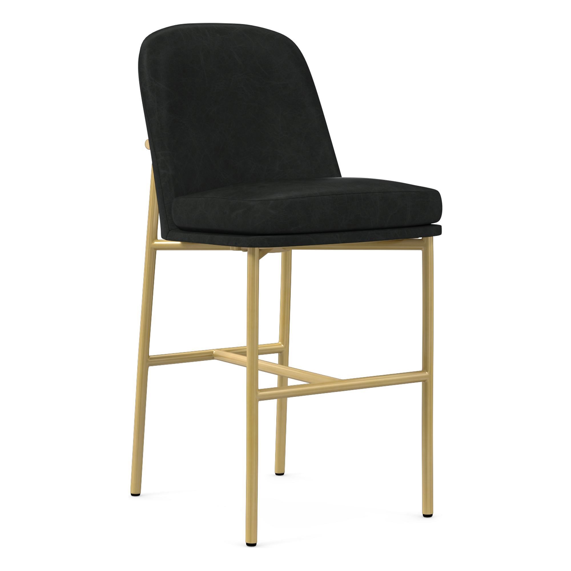 Jack Metal Frame Leather Bar & Counter Stools | West Elm