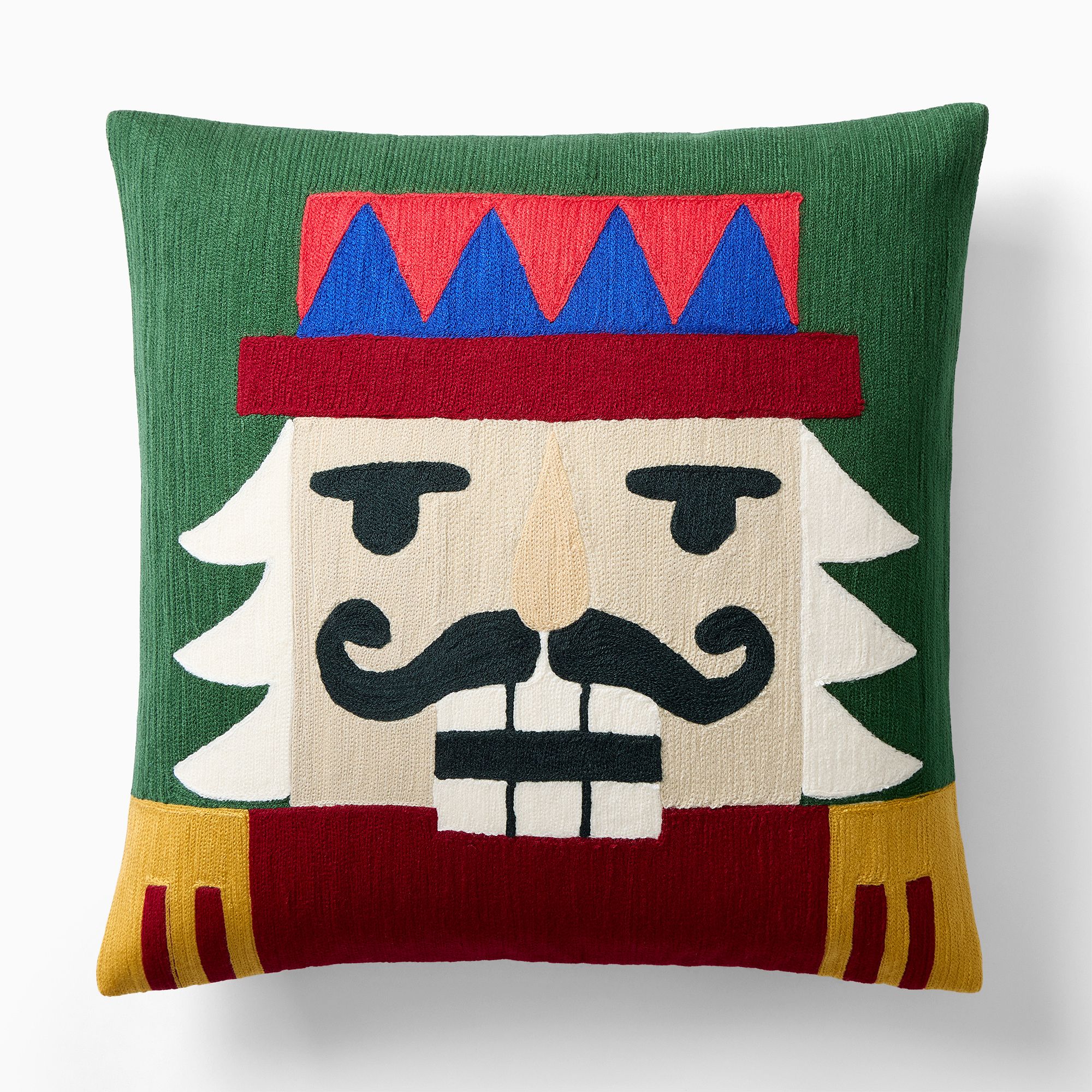 Crewel Nutcracker Pillow Cover | West Elm