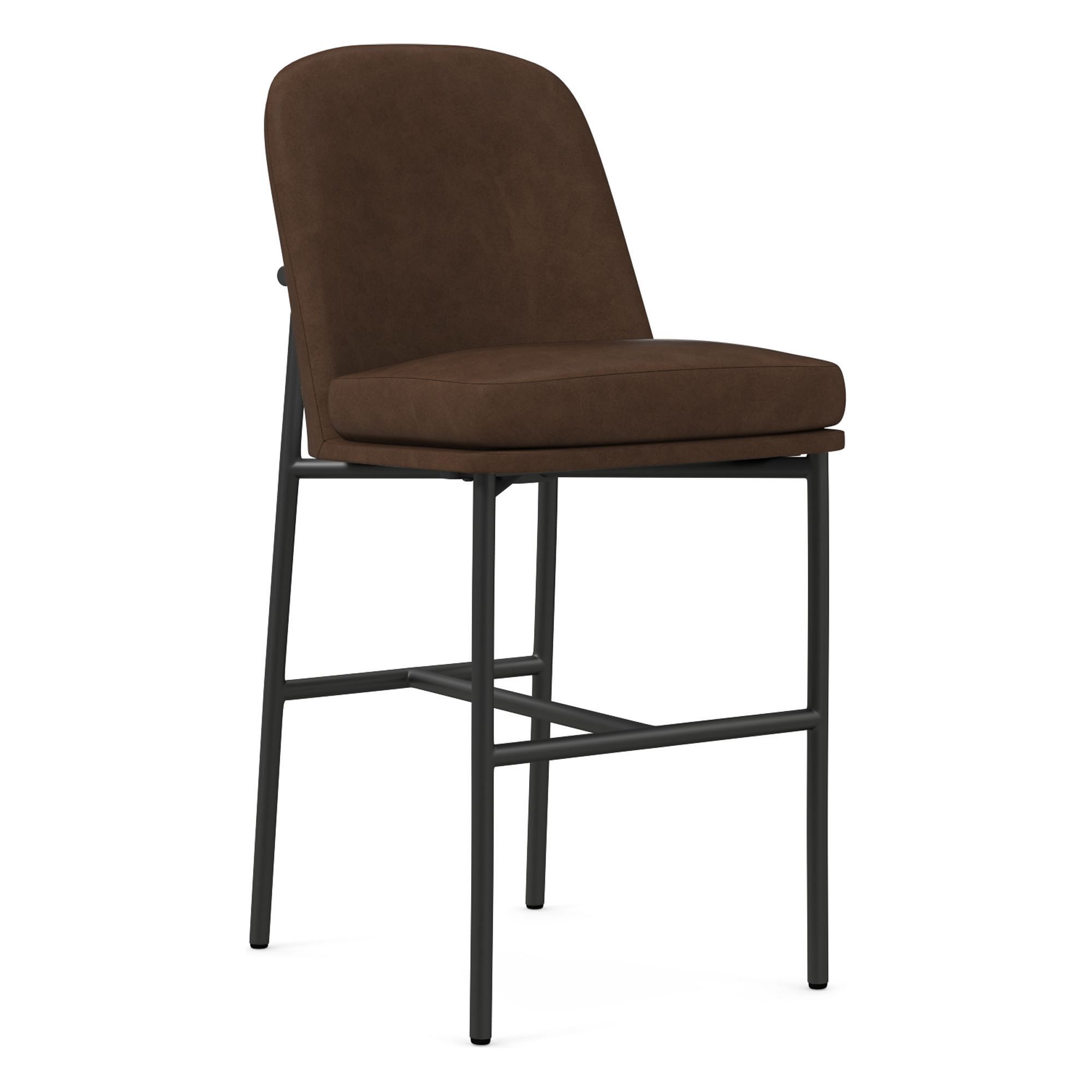 Jack Metal Frame Leather Bar & Counter Stools | West Elm