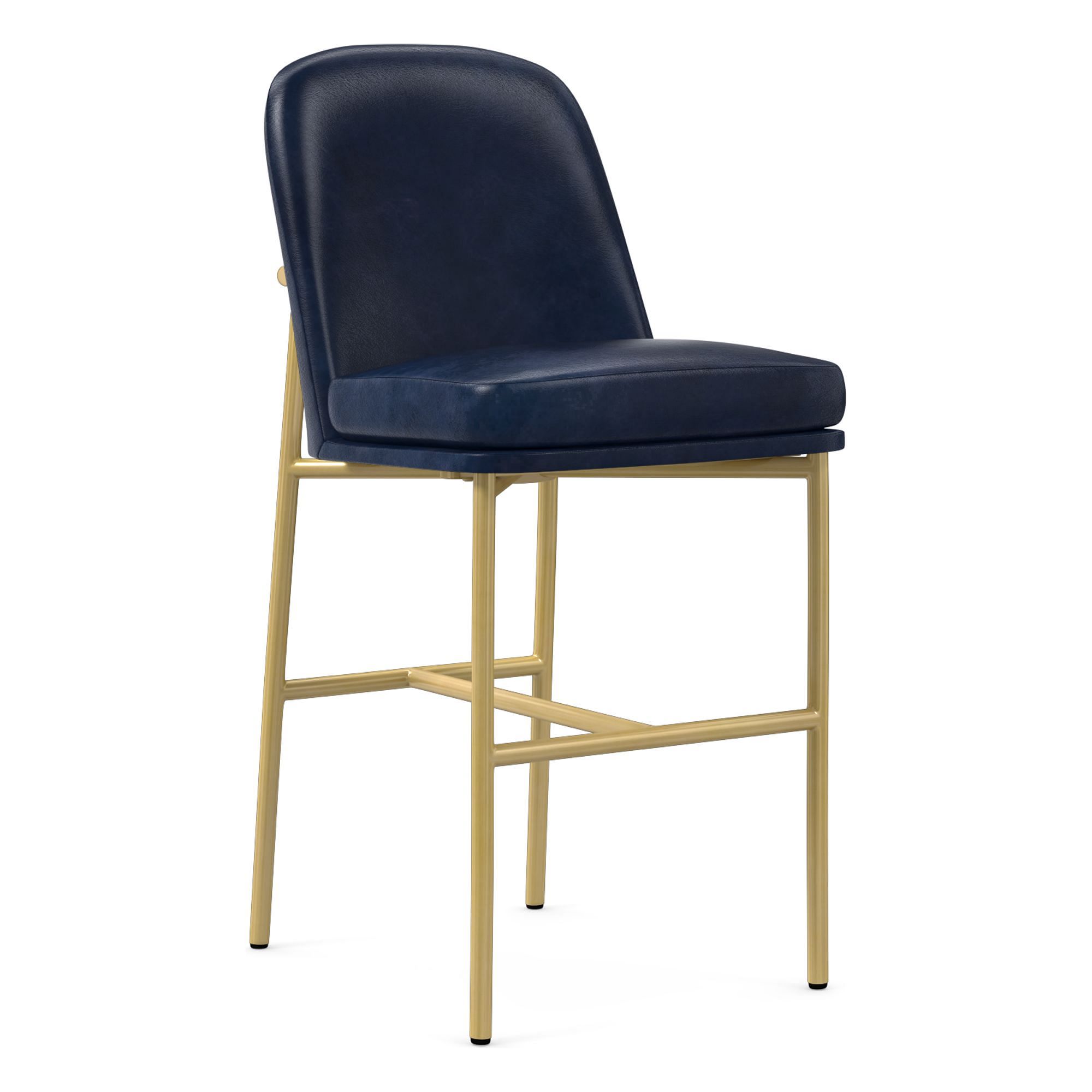 Jack Metal Frame Leather Bar & Counter Stools | West Elm