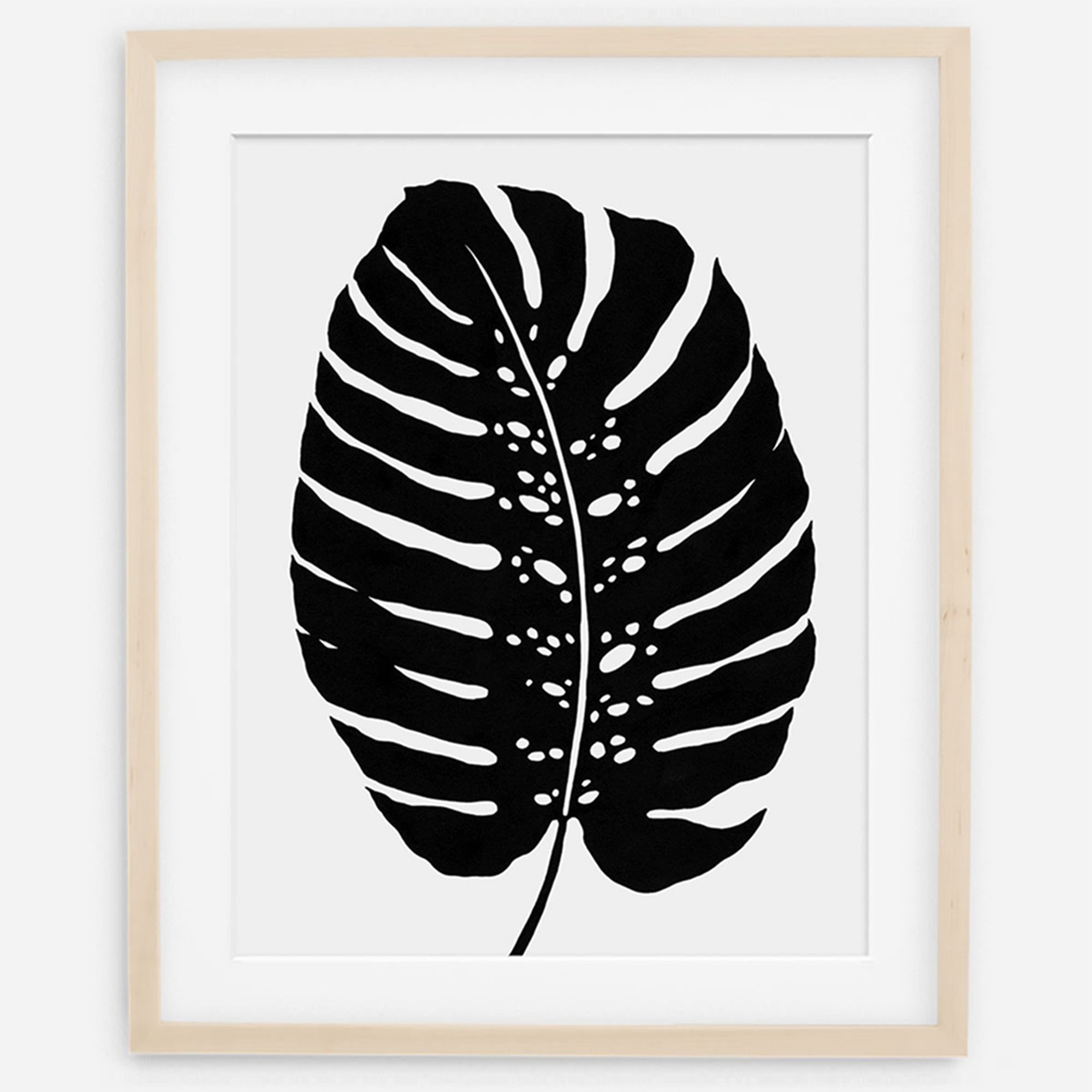 Monstera Deliciosa, Natural Frame, 11" x 14"