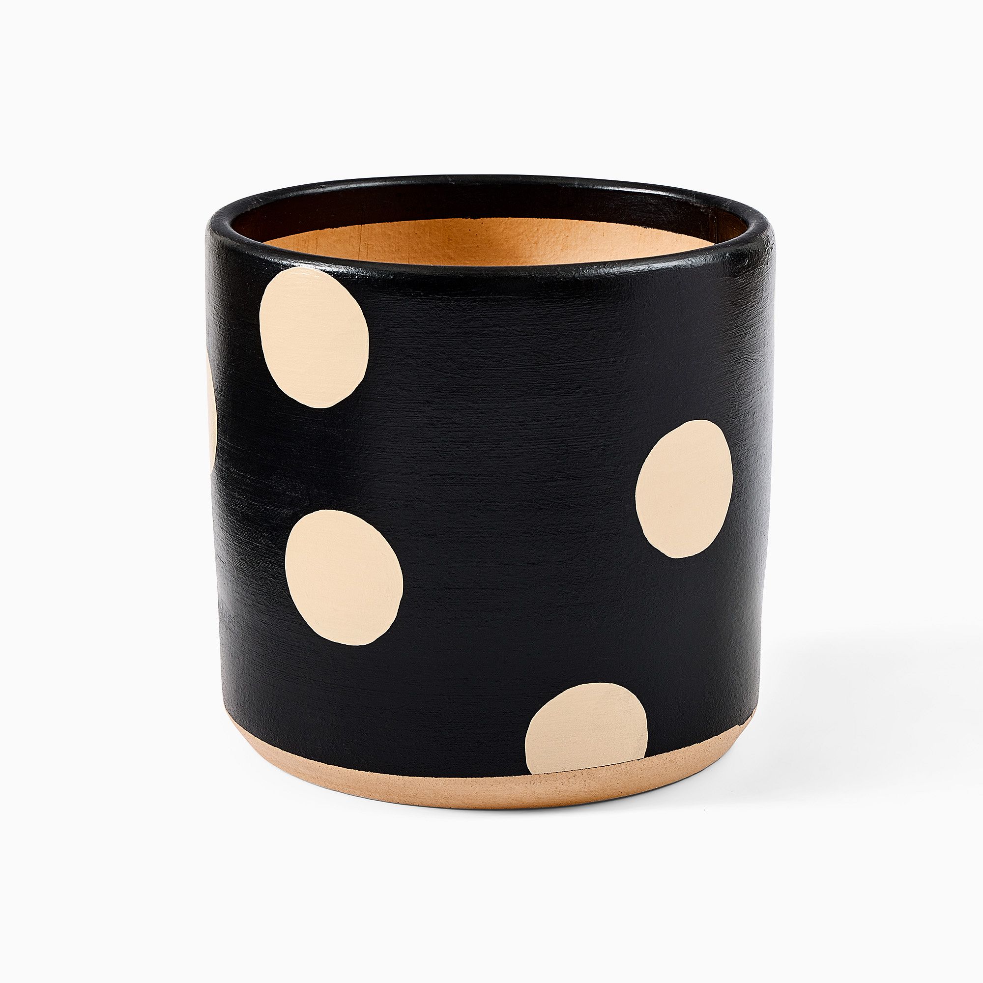 Ultralight Dreams Ella Hand-Painted Polka Dot Planter | West Elm