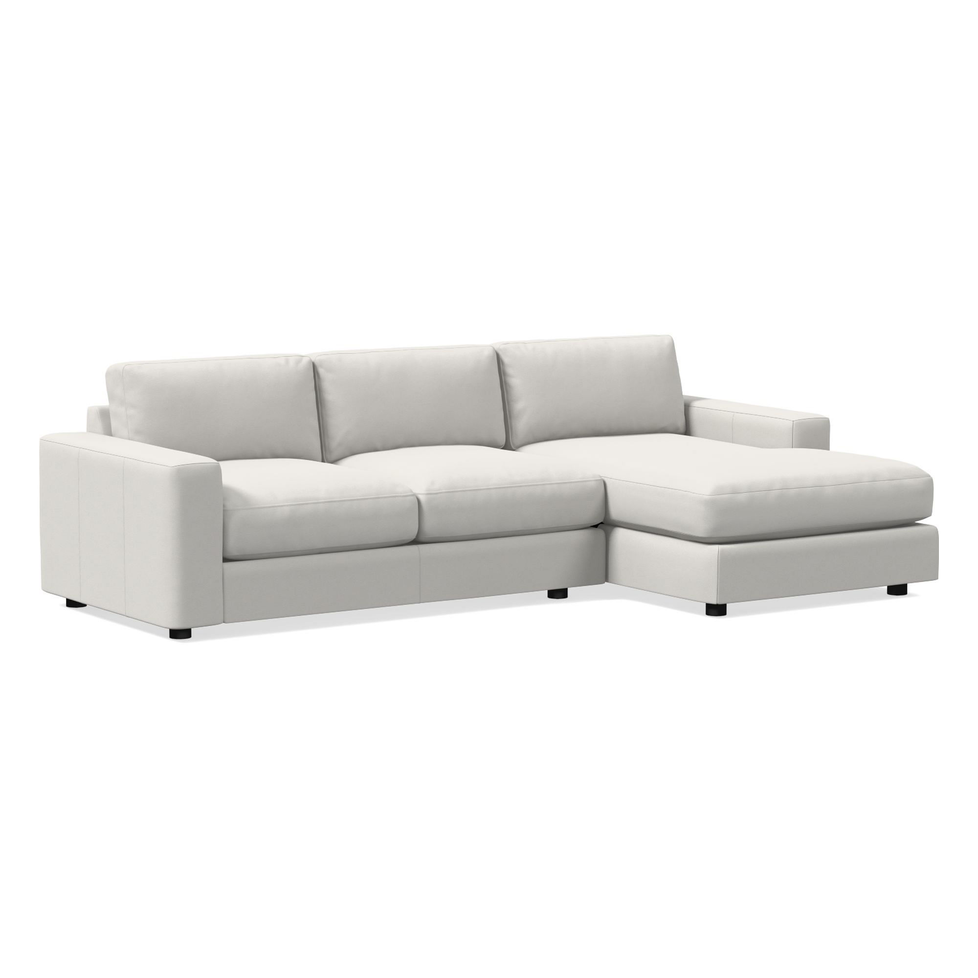 Urban Leather 2 Piece Chaise Sectional | Sofa With West Elm