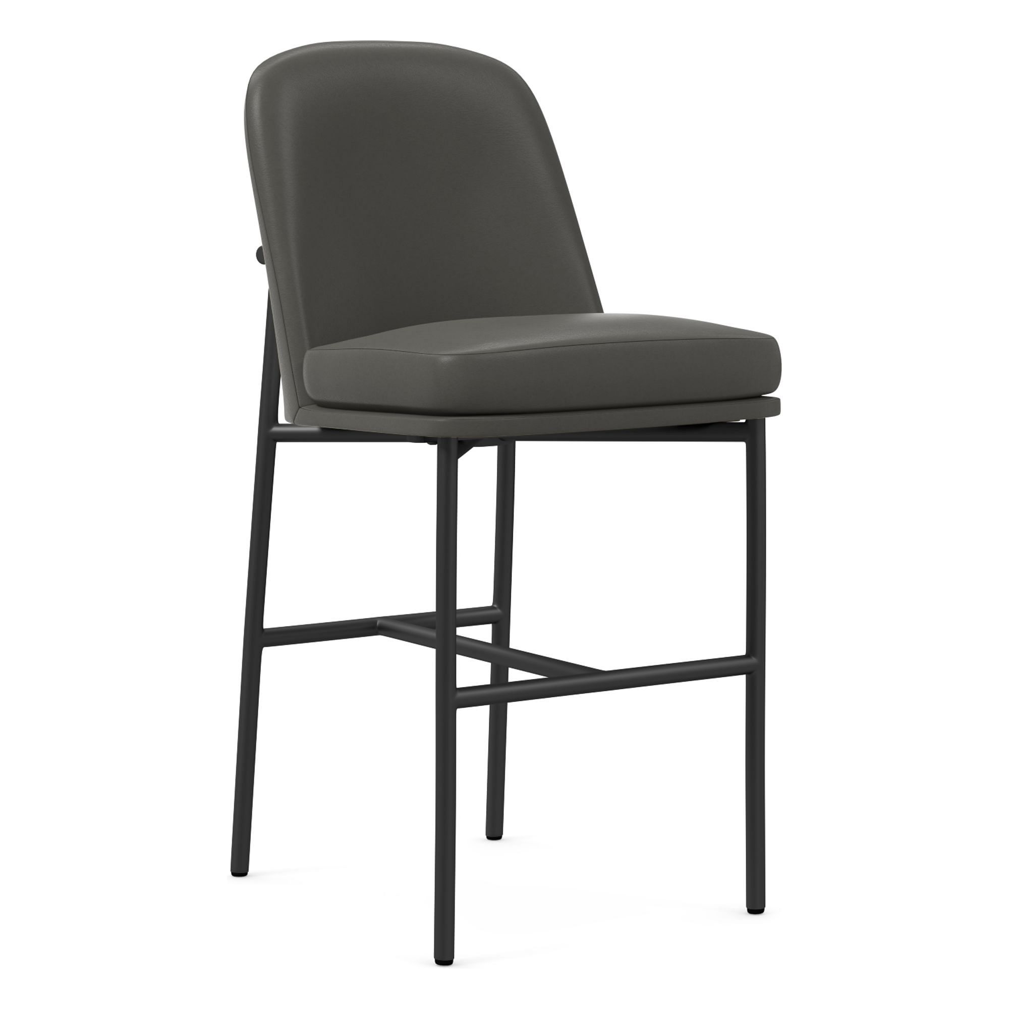 Jack Metal Frame Leather Bar & Counter Stools | West Elm