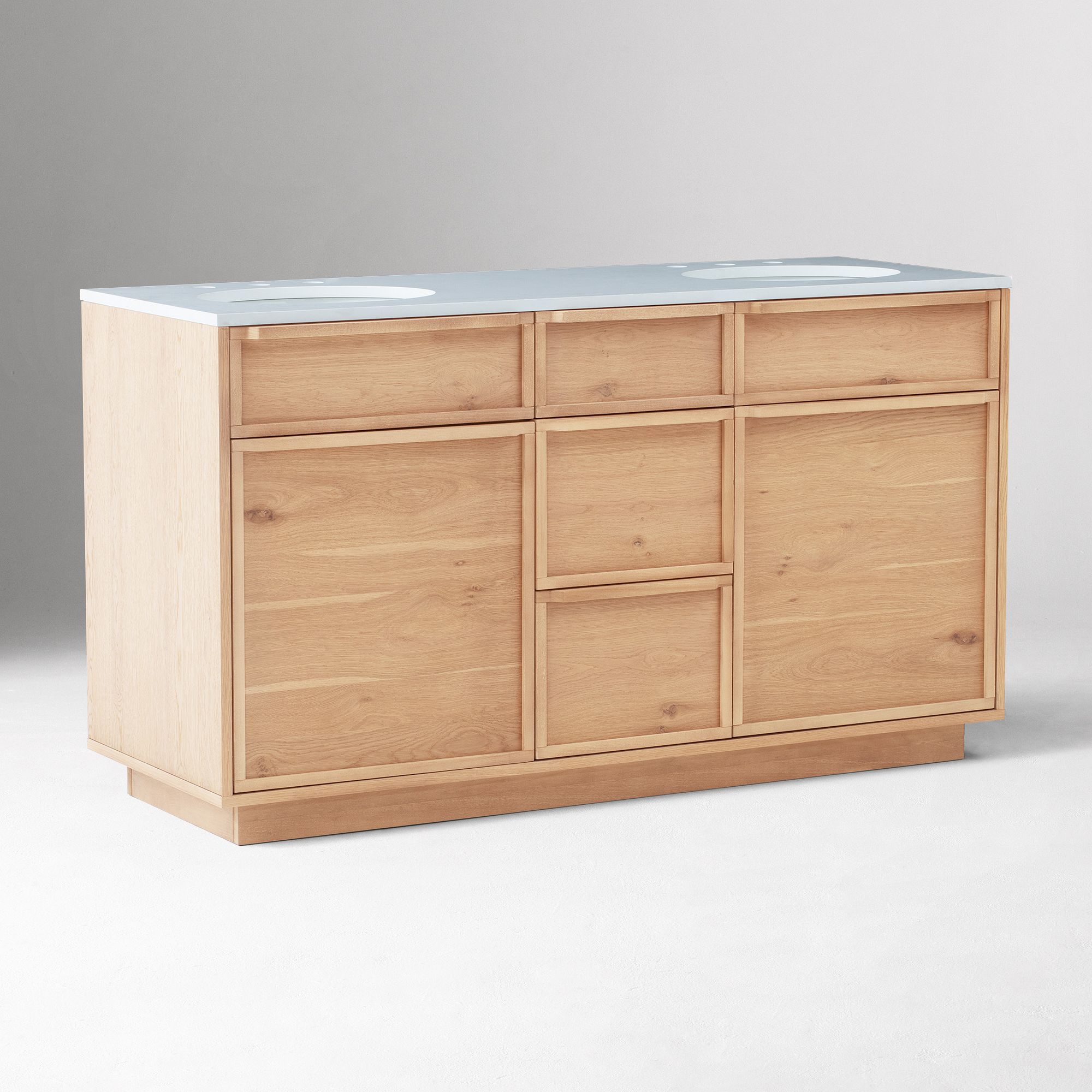 Hutchinson Oak Double Bathroom Vanity (60") | West Elm