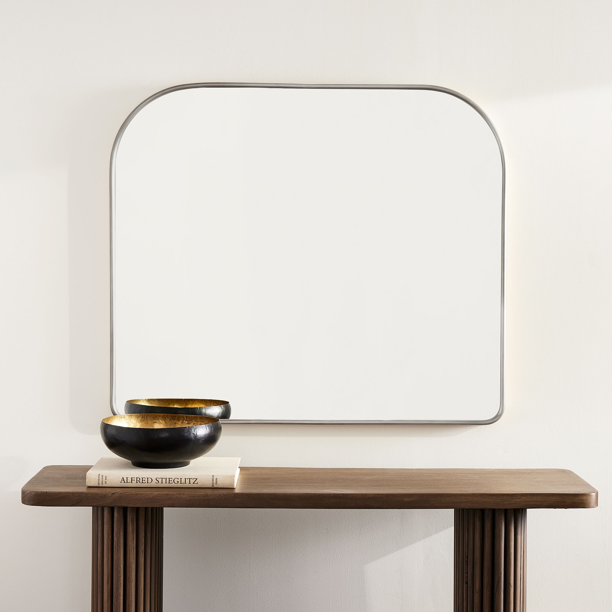 Streamline Metal Wide Arch Mantel Mirror | West Elm